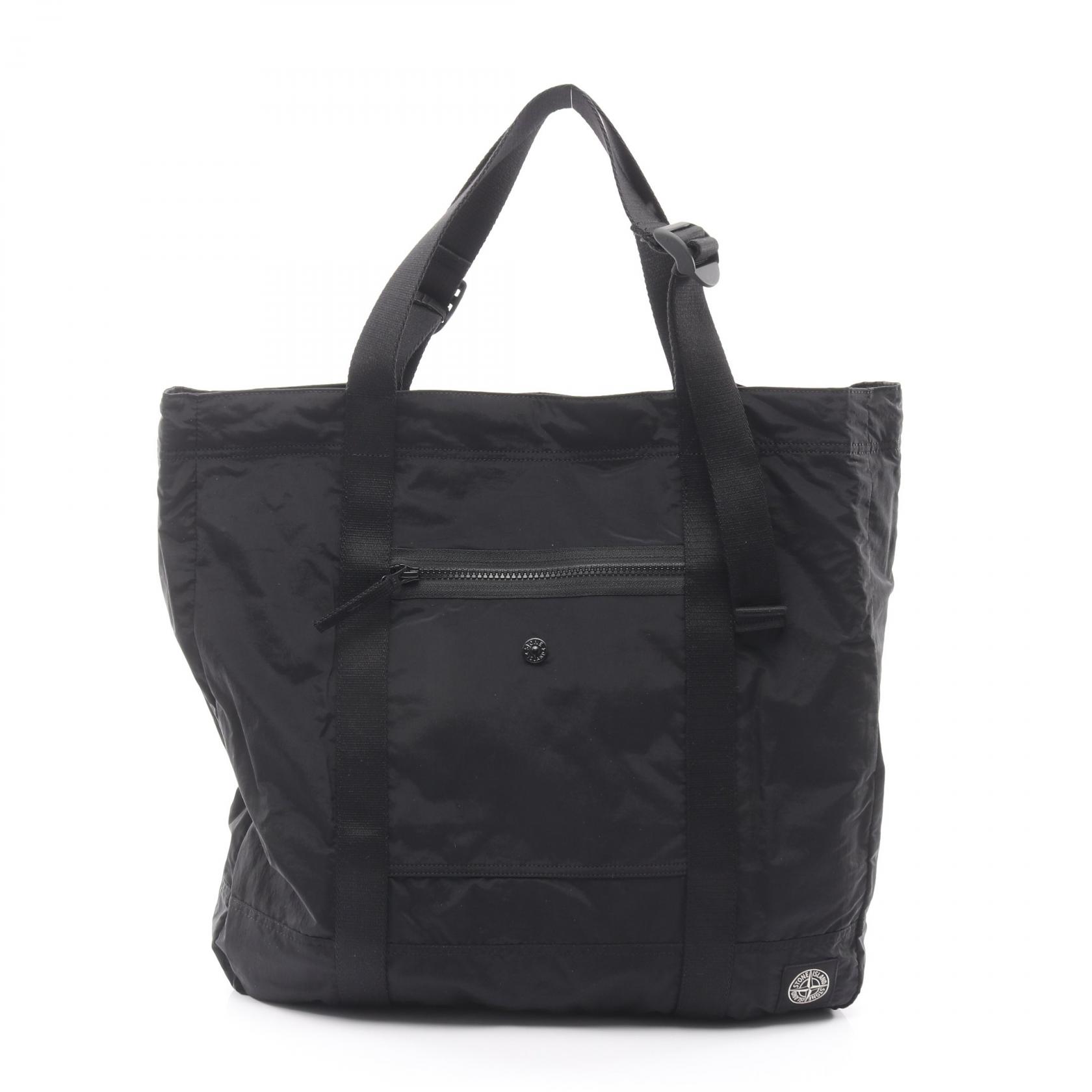 【ポイント5倍｜4/18 0:00～4/20 23:59】ストーンアイランド STONE ISLAND トートバッグ バッグ ナイロン メンズ ブラック系 L1S159200012S0251V0 【新品】