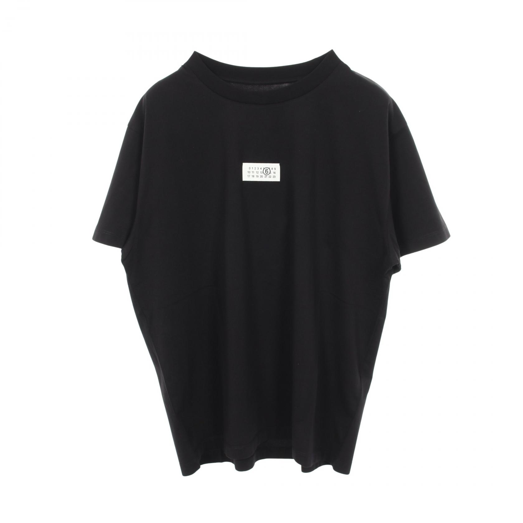 エムエムシックス MM6 ナンバリングロゴ 半袖Tシャツ 衣料品 トップス コットン メンズ ブラック系 SH0GC0032M20170900M 【新品】