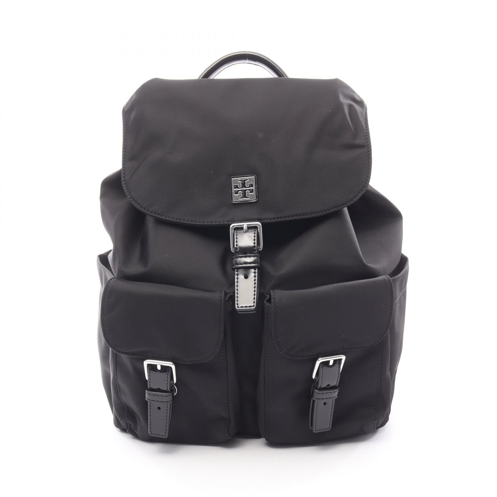 ≪5％OFFクーポン対象＆まとめ買い10%OFF≫トリーバーチ Tory Burch リュックサック バックパック バッグ ナイロン レザー レディース ブラック系 169165001 【新品】 34,450円