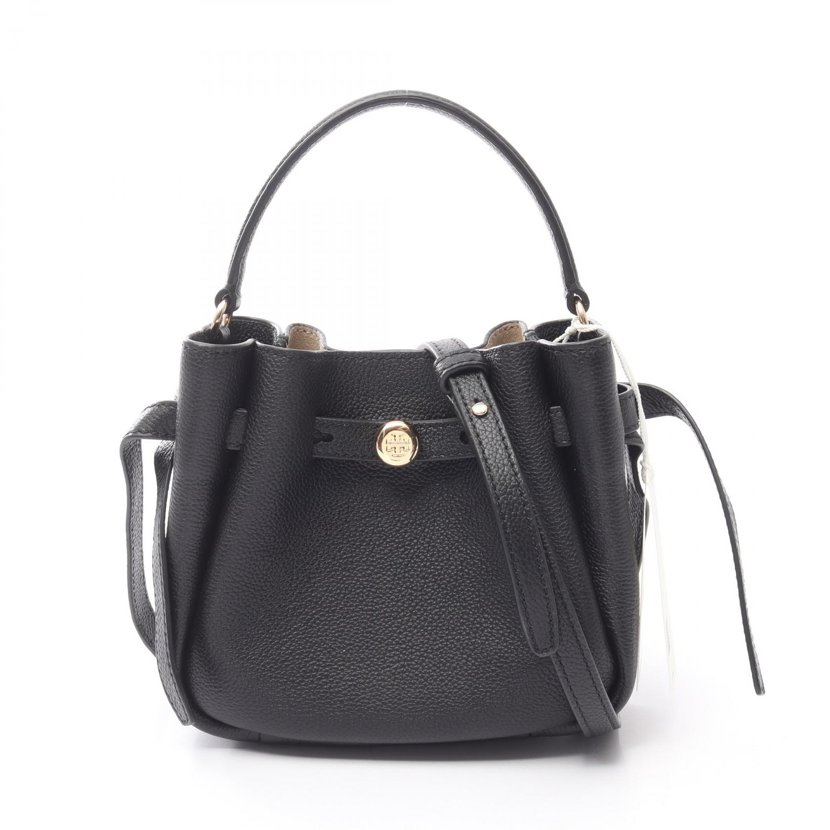 ≪5%OFFクーポン&まとめ買い10% ~7/26 9:59〆≫トリーバーチ Tory Burch Romy mini バケット ハンドバッグ バッグ レザー レディース ブラック系 179988001 【新品】|BRANDOFF TOKYO