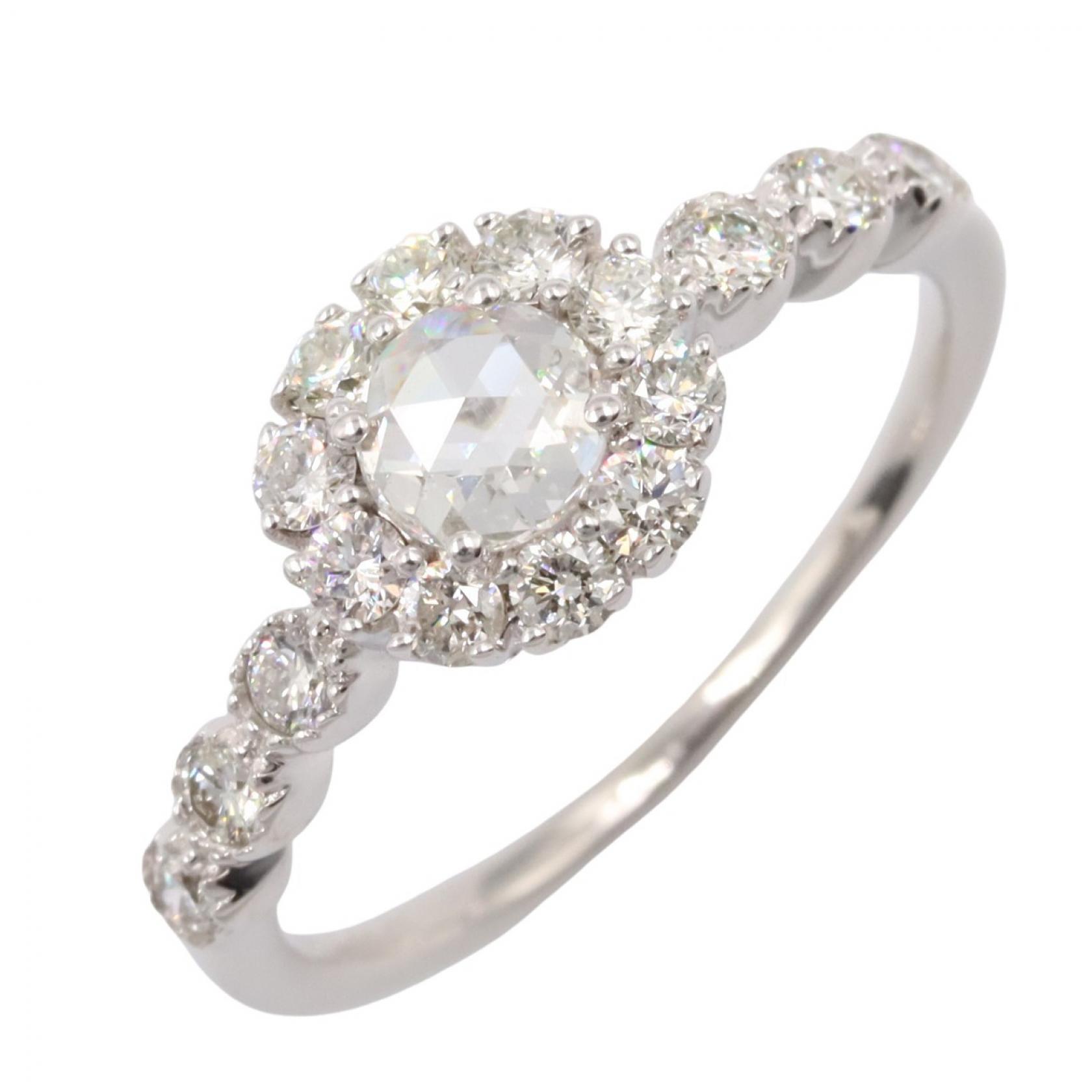 ≪5%OFFクーポン&まとめ買い10% ~7/26 9:59〆≫ジュエリー JEWELRY ダイヤモンド リング リング・指輪 ジュエリー K18WG(ホワイトゴールド) ダイヤモンド レディース シルバー系 / クリア系 ダイヤ 2.4g 【中古】|BRANDOFF TOKYO