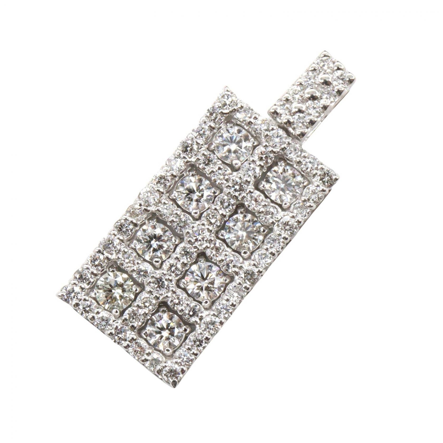 ジュエリー JEWELRY ダイヤモンド トップ ペンダントトップ ジュエリー K18WG（ホワイトゴールド） ダイヤモンド レディース シルバー系 / クリア系 ﾀﾞｲﾔ 4.6g 【中古】