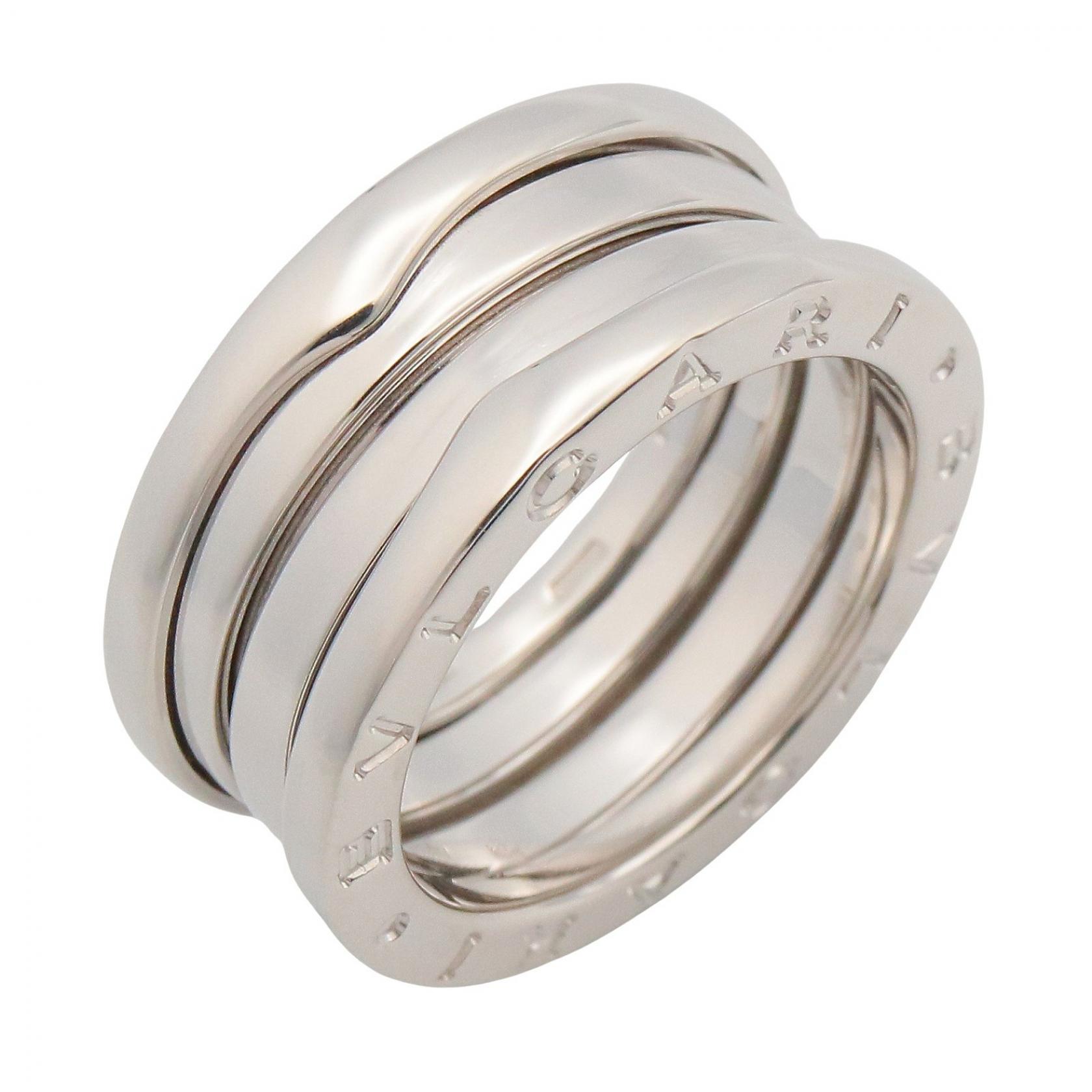 ≪5％OFFクーポン対象＆まとめ買い10%OFF≫ブルガリ BVLGARI B-zero1 リング 3BD リング・指輪 ジュエリー K18WG（ホワイトゴールド） レディース シルバー系 346583 【中古】