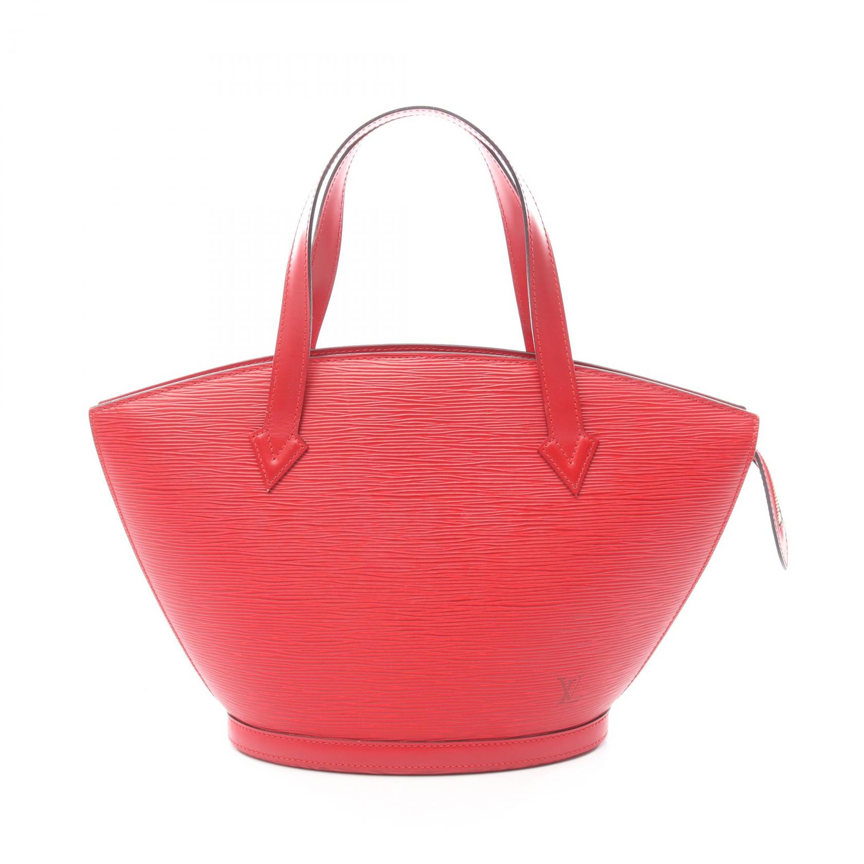 ≪5％OFFクーポン対象＆まとめ買い10%OFF≫ルイ・ヴィトン LOUIS VUITTON サンジャック ハンドバッグ バッグ レザー エピ レディース レッド系 M52277 【中古】 44,400円