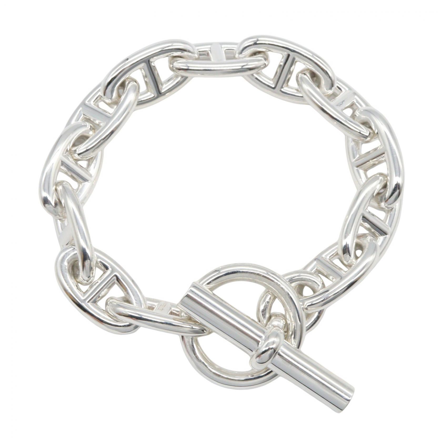 ≪5％OFFクーポン対象＆まとめ買い10%OFF≫エルメス HERMES シェーヌダンクル GM ブレスレット ブレスレット アクセサリー シルバー925 レディース シルバー系 【中古】