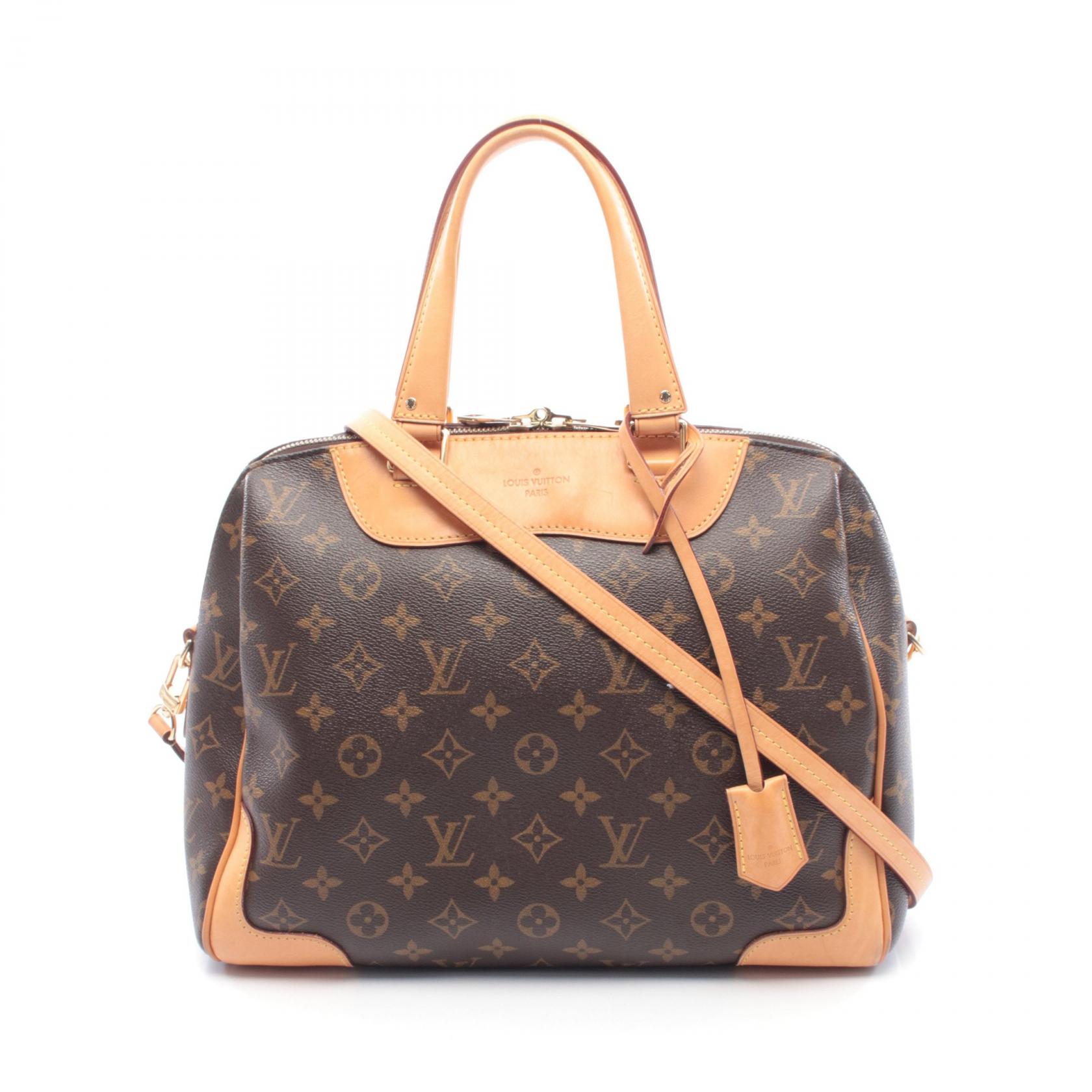 ≪5%OFFクーポン＆まとめ買い10% ～7/26 9:59〆≫ルイ・ヴィトン LOUIS VUITTON レティーロPM ハンドバッグ バッグ PVCコーティングキャンバス レザー モノグラム レディース ブラウン系 M40325 【中古】｜BRANDOFF TOKYO