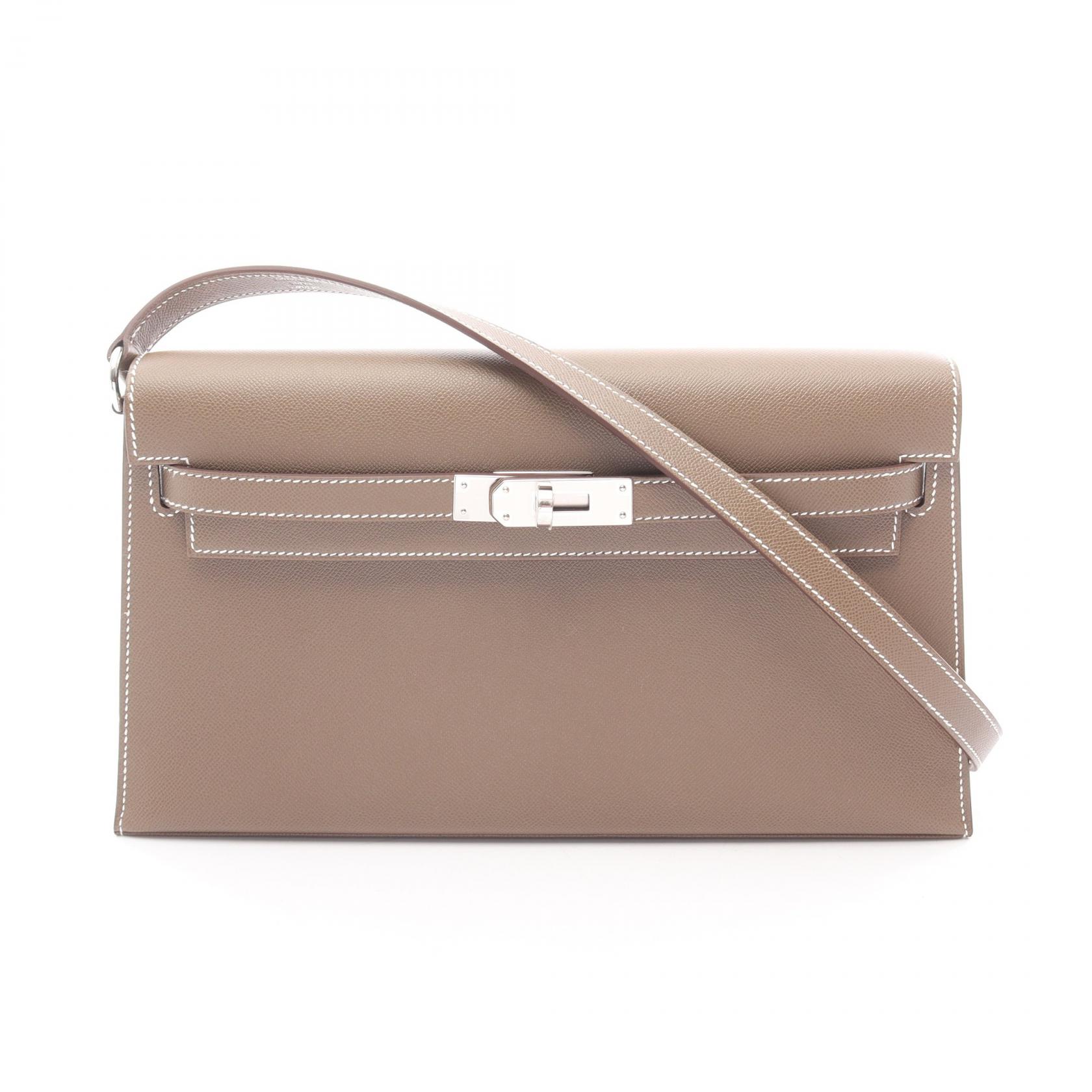 【ポイント5倍｜4/18 0:00～4/20 23:59】エルメス HERMES ケリーエラン エトゥープ ショルダーバッグ バッグ ヴォーマダム ヴォーマダム レディース グレー系 【中古】 955,500円