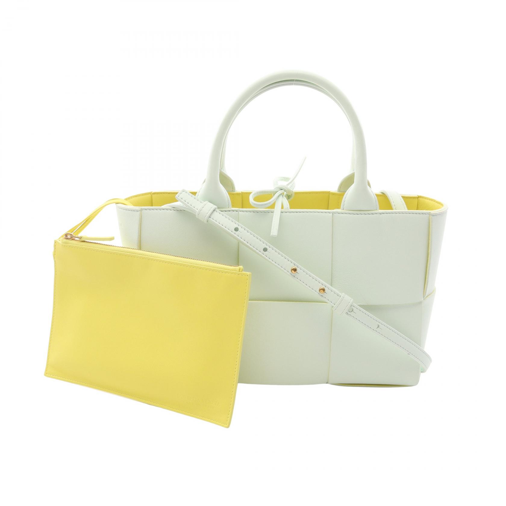 【1万円OFFクーポン対象】ボッテガヴェネタ BOTTEGA VENETA ミニアルコ トートバッグ バッグ レザー レディース グリーン系 【中古】