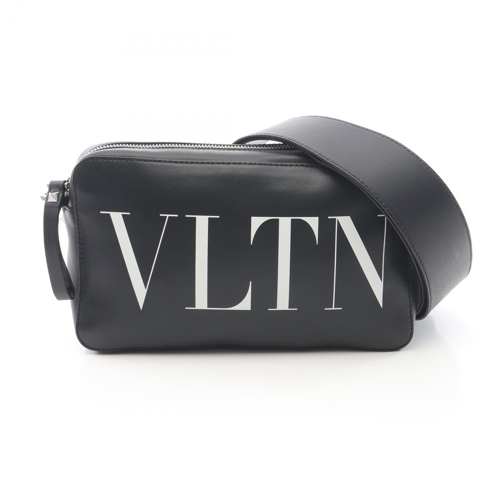 ヴァレンティノ・ガラヴァーニ Valentino Garavani VLTNロゴ ショルダーバッグ バッグ レザー メンズ ブラック系 【中古】
