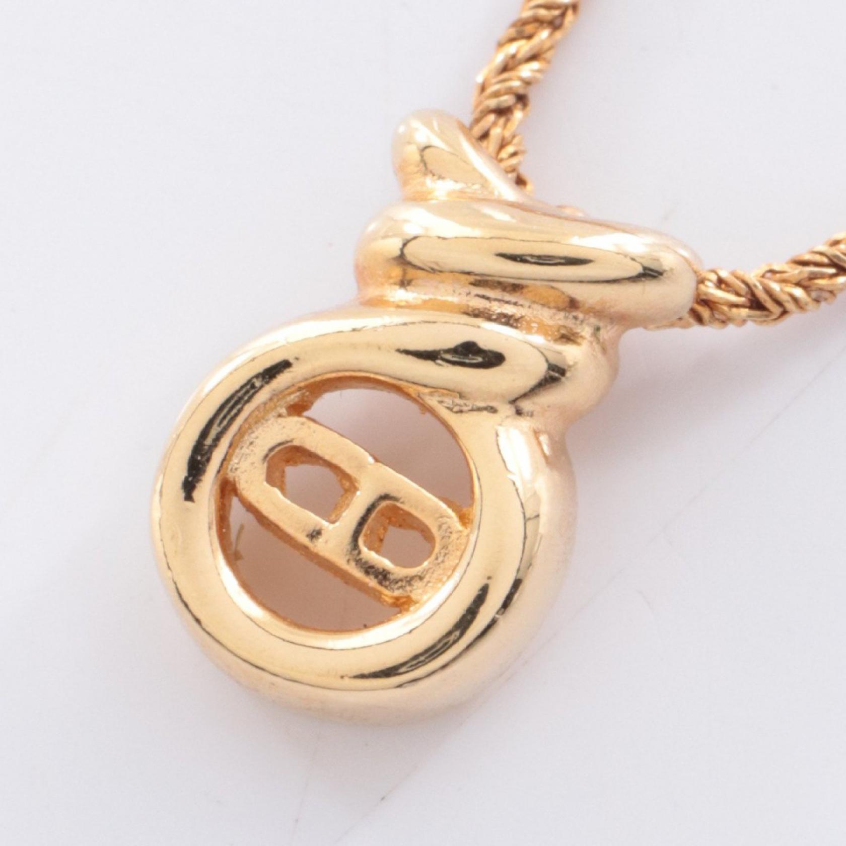 ディオール Dior CDロゴ ネックレス ジュエリー GP（ゴールドメッキ） レディース ゴールド系 【中古】