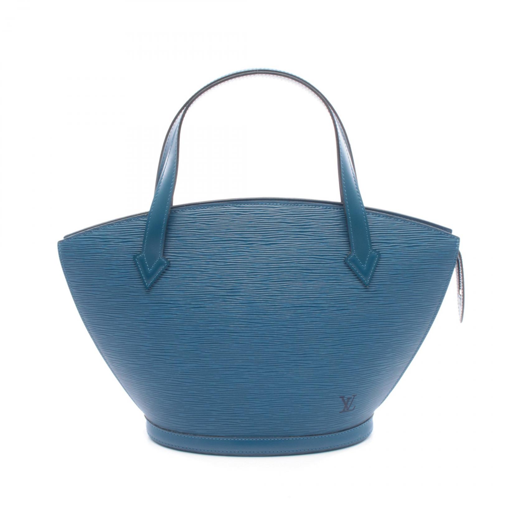 ≪5％OFFクーポン対象＆まとめ買い10%OFF≫ルイ・ヴィトン LOUIS VUITTON サンジャック ハンドバッグ バッグ レザー エピ レディース ブルー系 M52275 【中古】