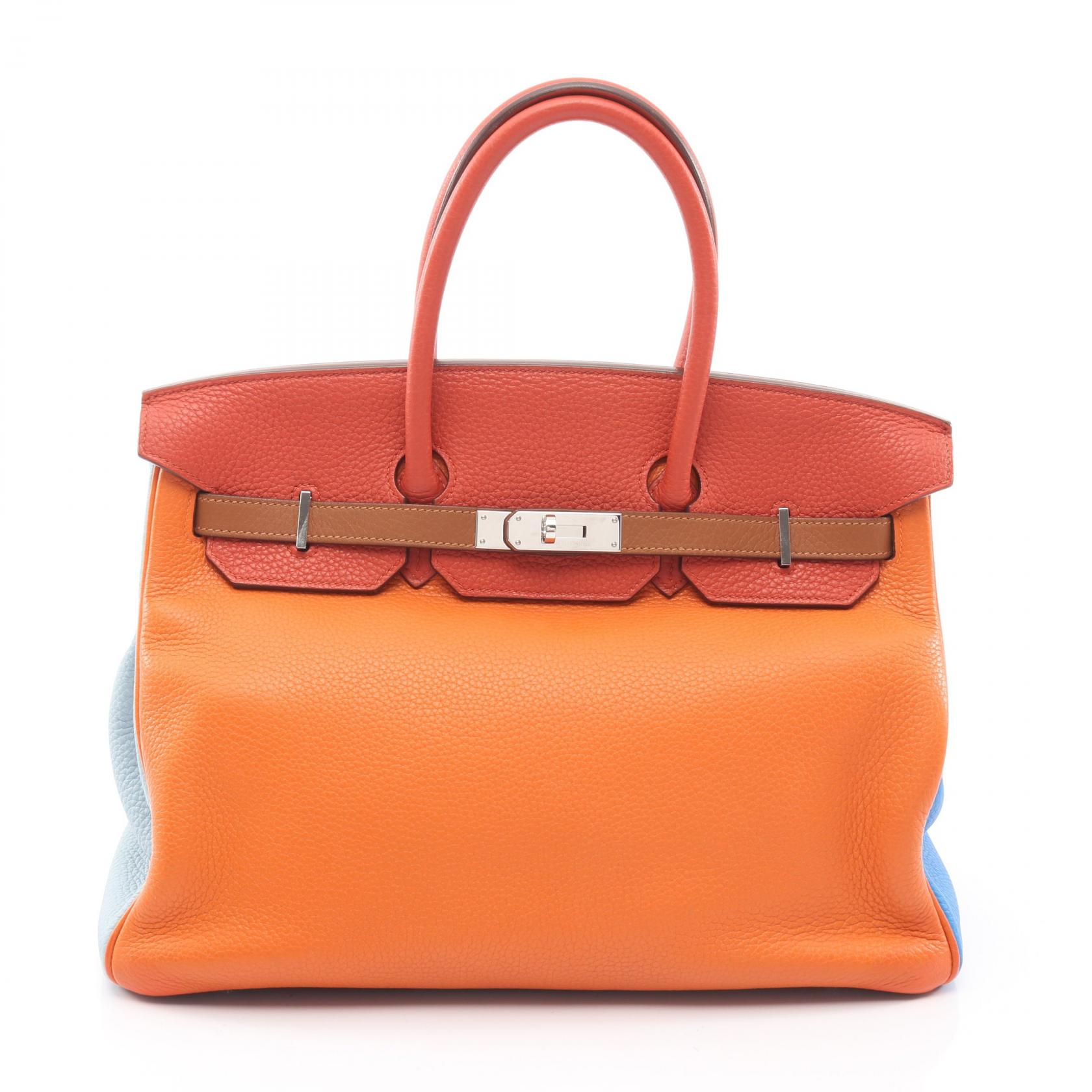 【ポイント5倍｜4/18 0:00～4/20 23:59】エルメス HERMES バーキン35 アルルカン オレンジ エタン ザンギーヌ ハンドバッグ バッグ トリヨンクレマンス トリヨンクレマンス レディース オレンジ系 / マルチカラー 【中古】