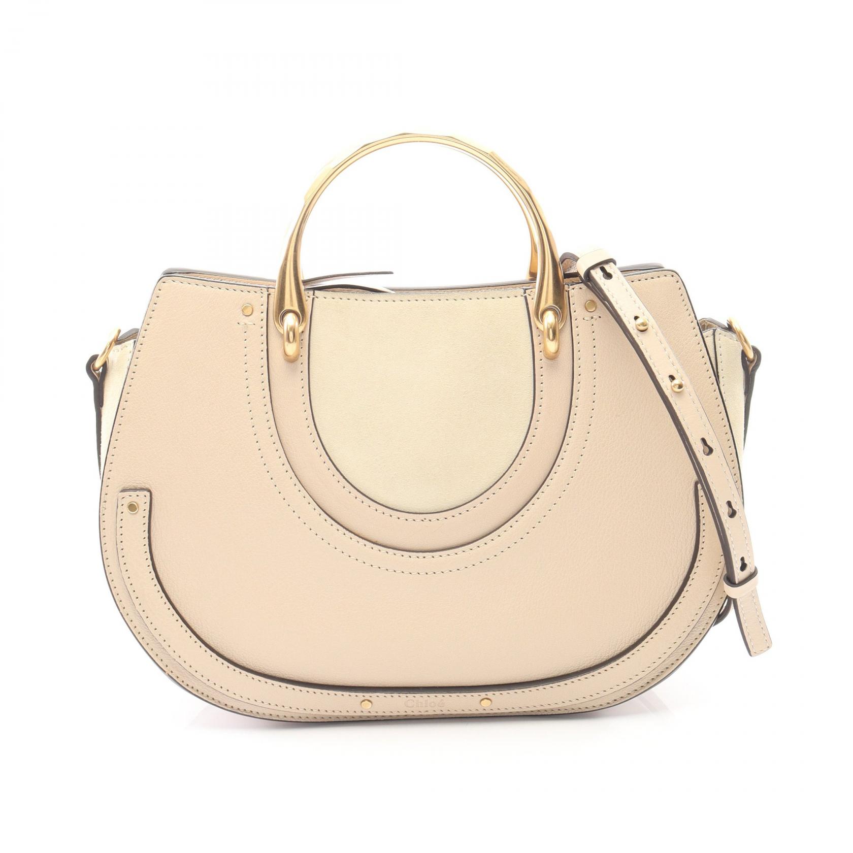 ≪5％OFFクーポン対象＆まとめ買い10%OFF≫クロエ Chloe ピクシー ハンドバッグ バッグ レザー スウェード レディース ベージュ系 3S1332 HFV 【中古】