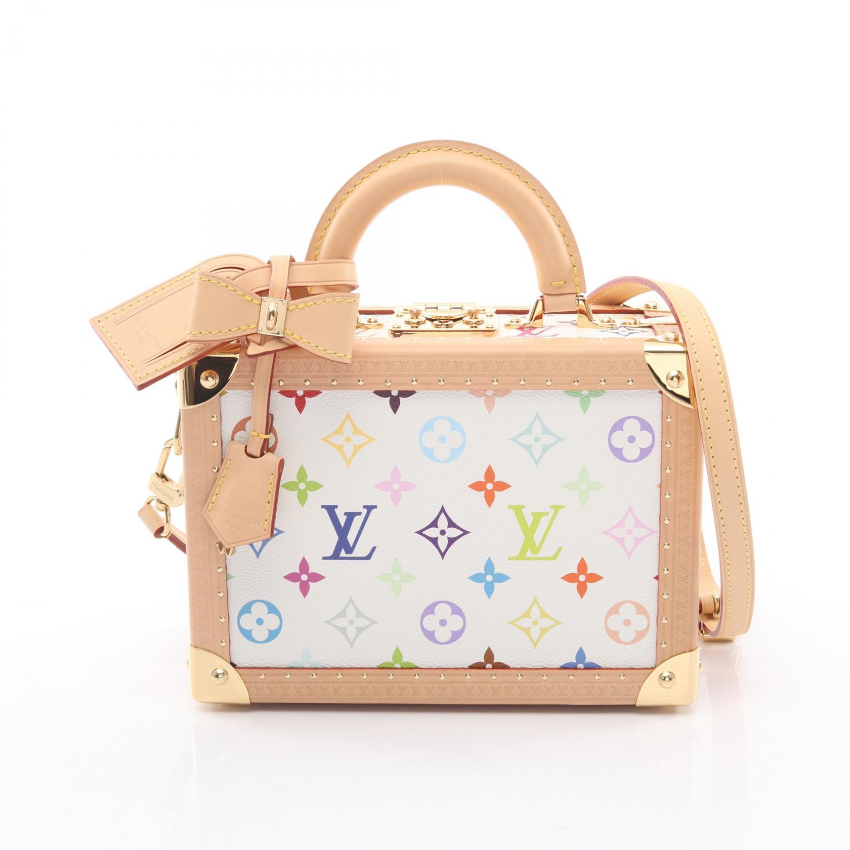 ルイ・ヴィトン LOUIS VUITTON LV × TM プティット ヴァリーズ モノグラムマルチカラー ハンドバッグ バッグ PVCコーティングキャンバス レザー モノグラム・マルチカラー レディース ホワイト系 / マルチカラー M13125 【中古】|BRANDOFF TOKYO