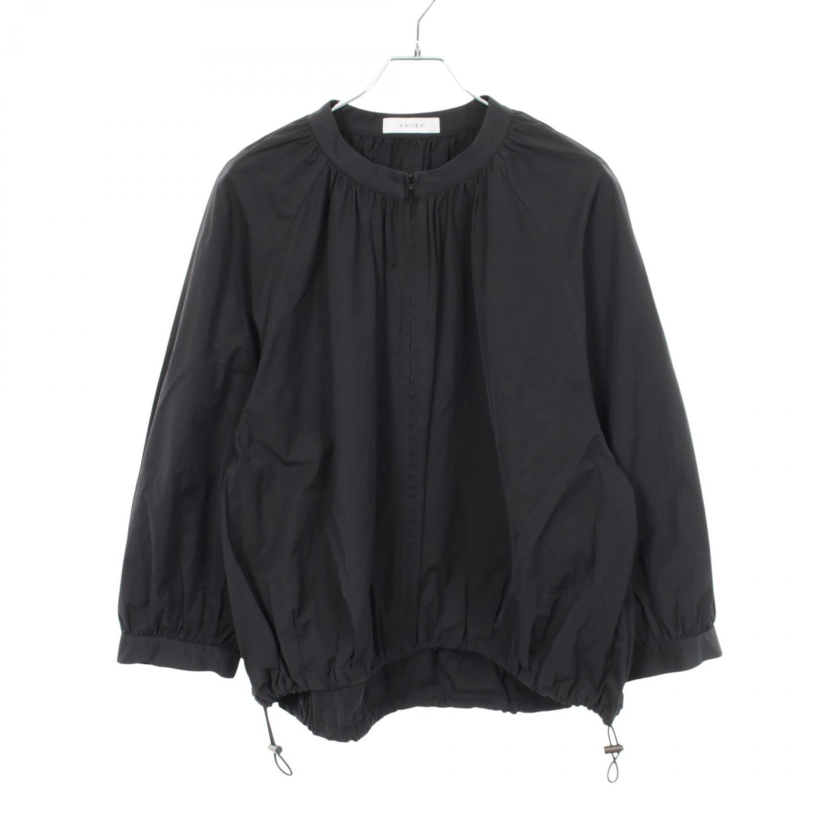 アドーア ADORE ジップアップ ブルゾン 衣料品 アウター ポリエステル レディース ブラック系 【中古】 10,686円