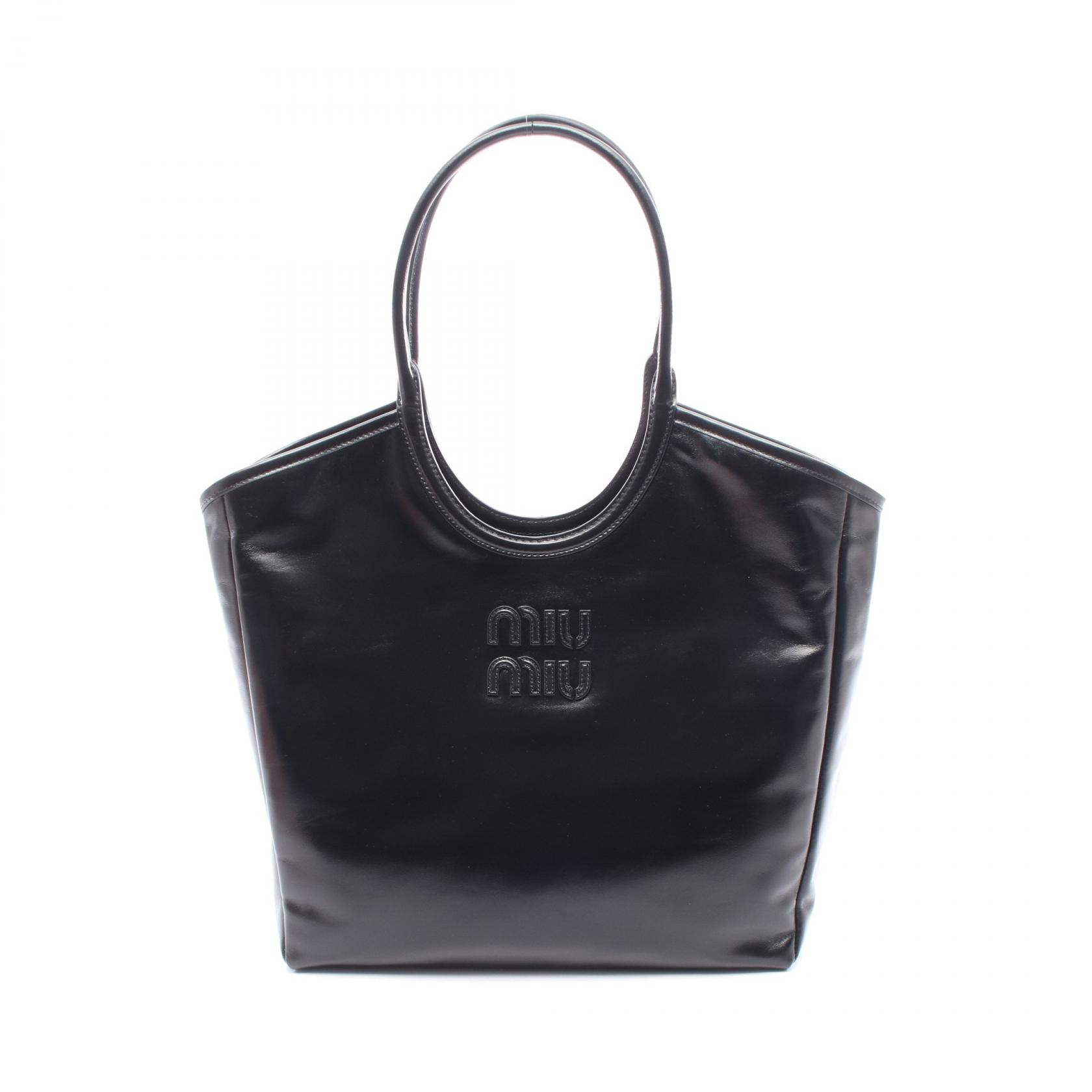 ミュウ ミュウ Miu Miu IVY アイビー トートバッグ バッグ レザー レディース ブラック系 5BG3212IEOF0002 【新品】 194,500円