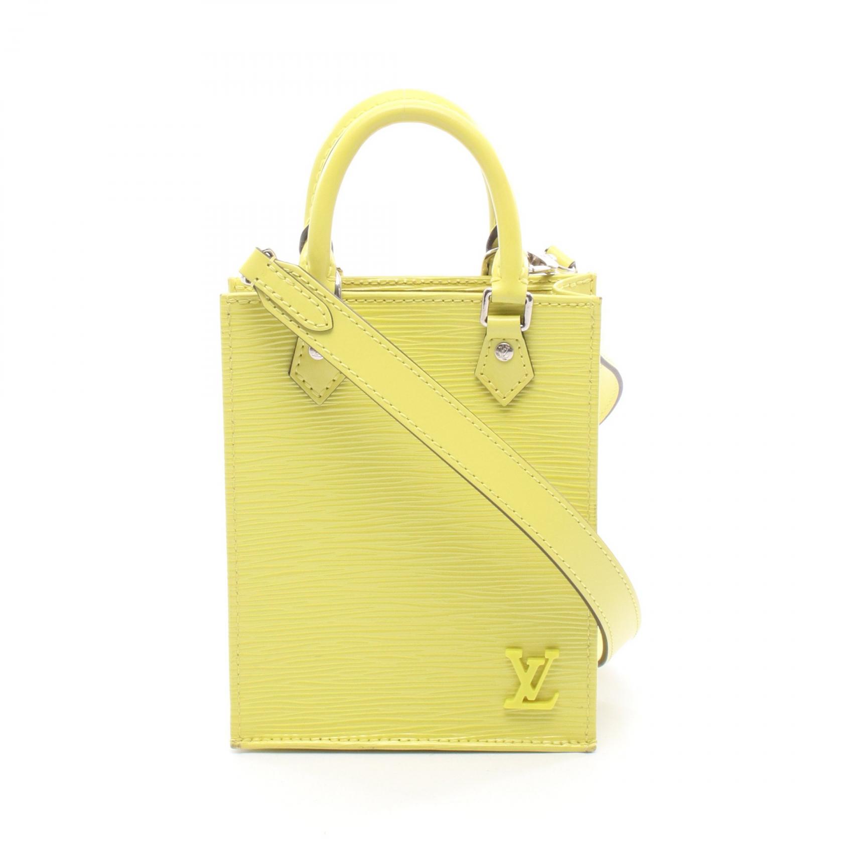 ≪5%OFFクーポン&まとめ買い10% ~7/26 9:59〆≫ルイ・ヴィトン LOUIS VUITTON プティット サックプラ ハンドバッグ バッグ レザー エピ レディース グリーン系 M80169 【中古】|BRANDOFF TOKYO