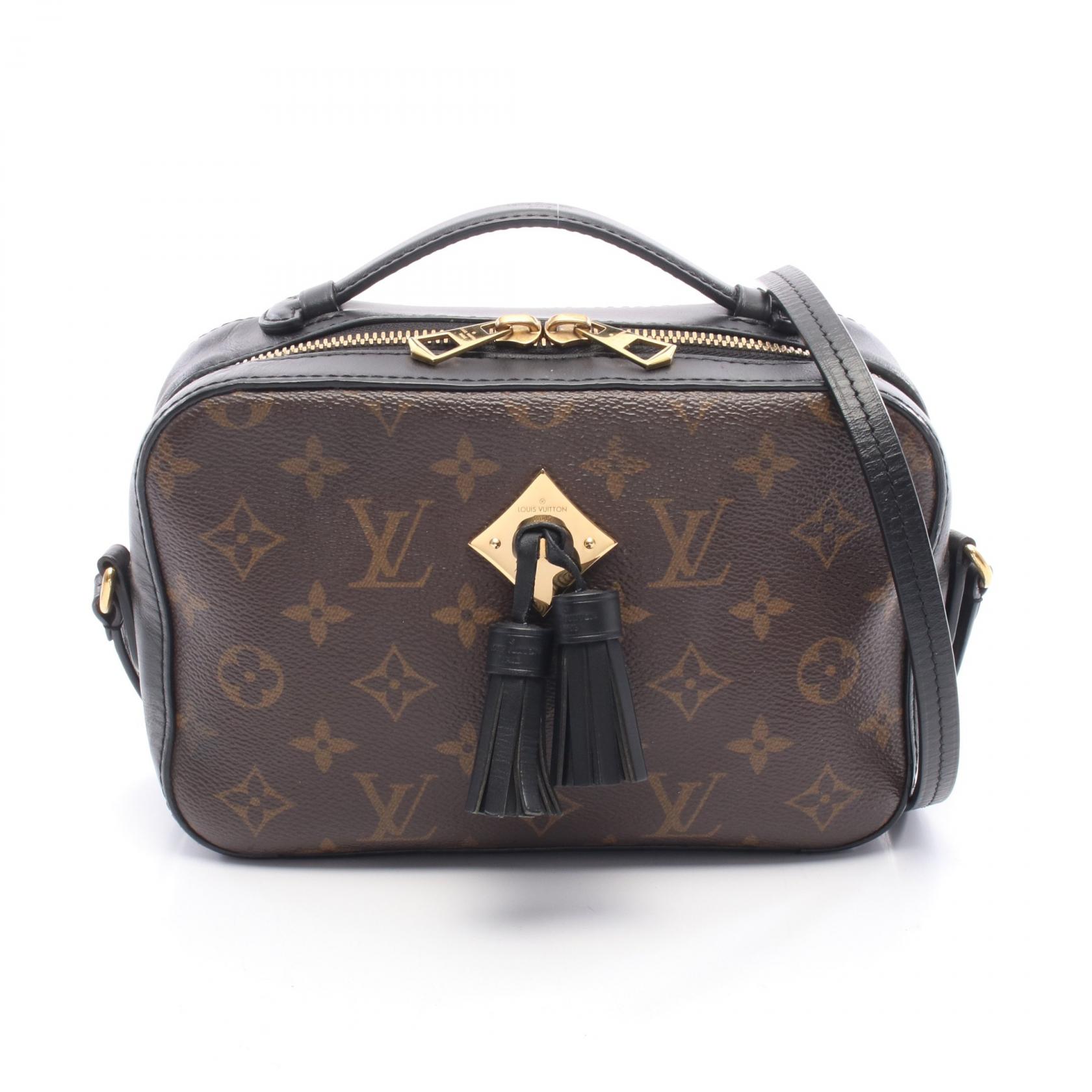 【5千円OFFクーポン対象】ルイ・ヴィトン LOUIS VUITTON サントンジュ ショルダーバッグ バッグ PVCコーティングキャンバス レザー モノグラム レディース ブラウン系 / ブラック系 M43555 【中古】