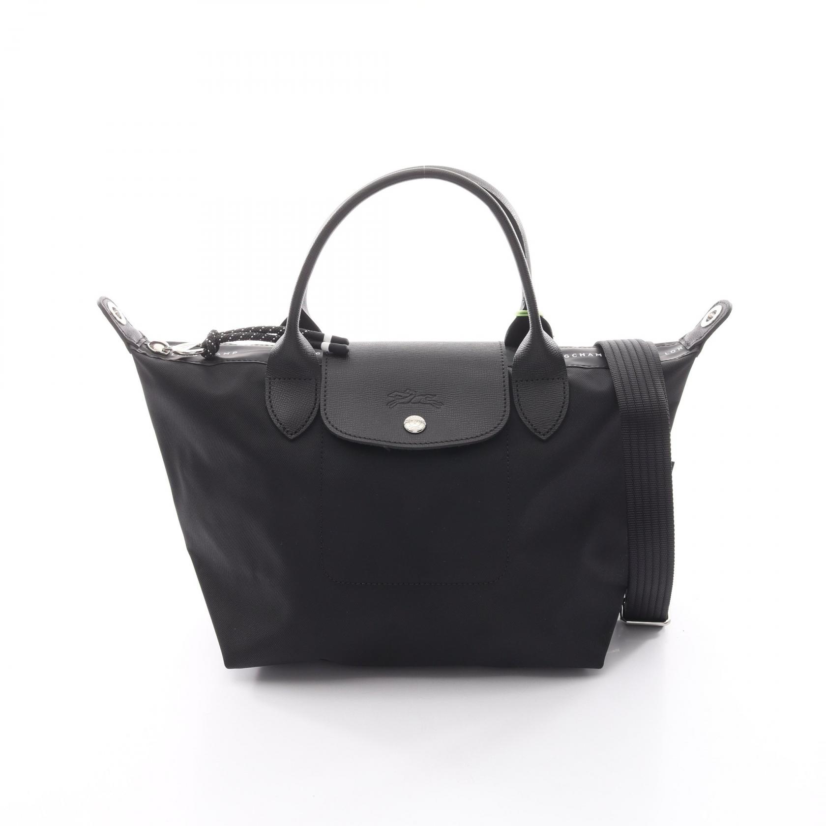 ≪5％OFFクーポン対象＆まとめ買い10%OFF≫ロンシャン Longchamp ル プリアージュ エナジー S トップハンドル トートバッグ バッグ キャンバス レザー レディース ブラック系 L1512HSR001 【新品】