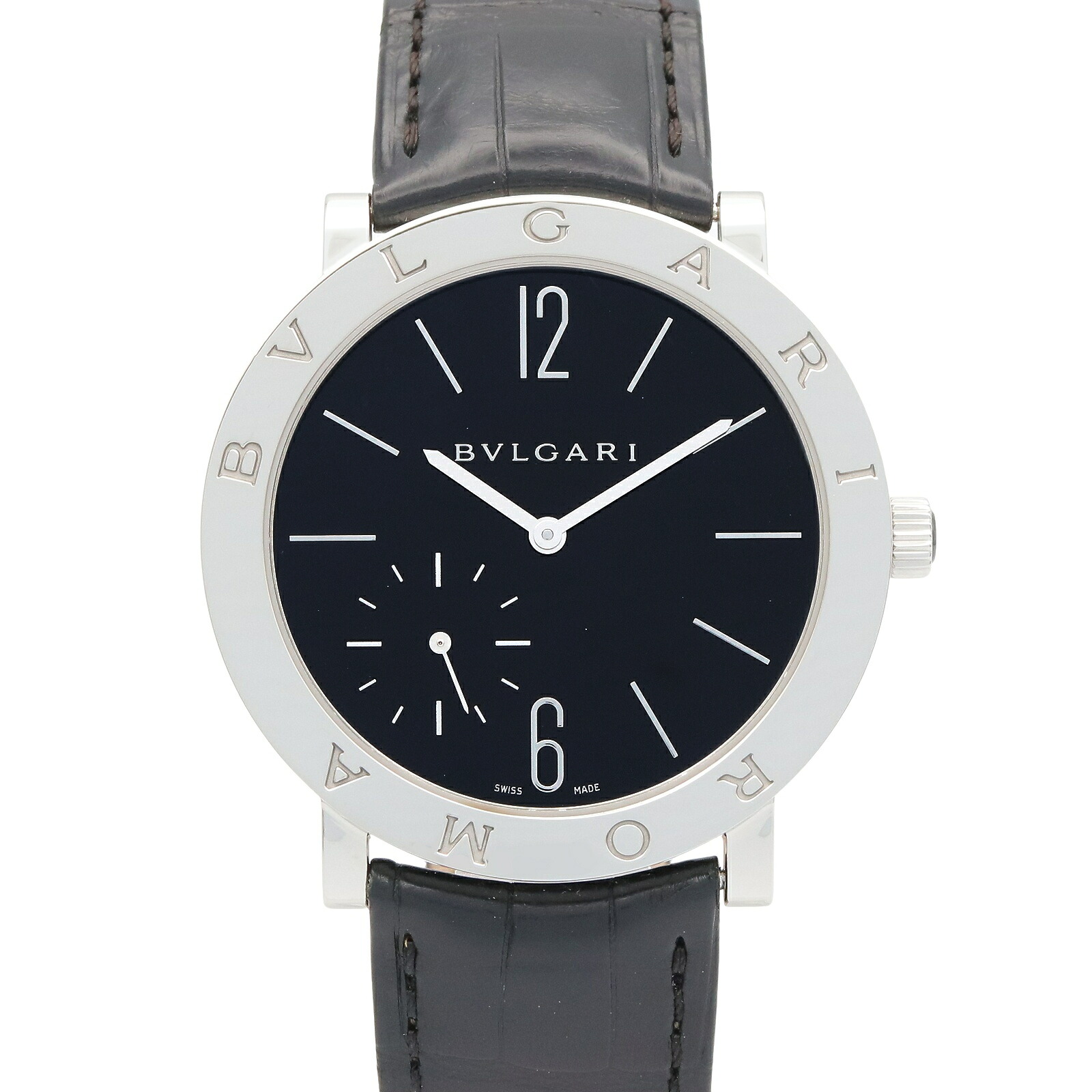 ブルガリ BVLGARI ブルガリ ブルガリ ローマフィニッシモ 腕時計 時計 ステンレススチール 革 メンズ ブラック系 BB41SXTRO 【中古】