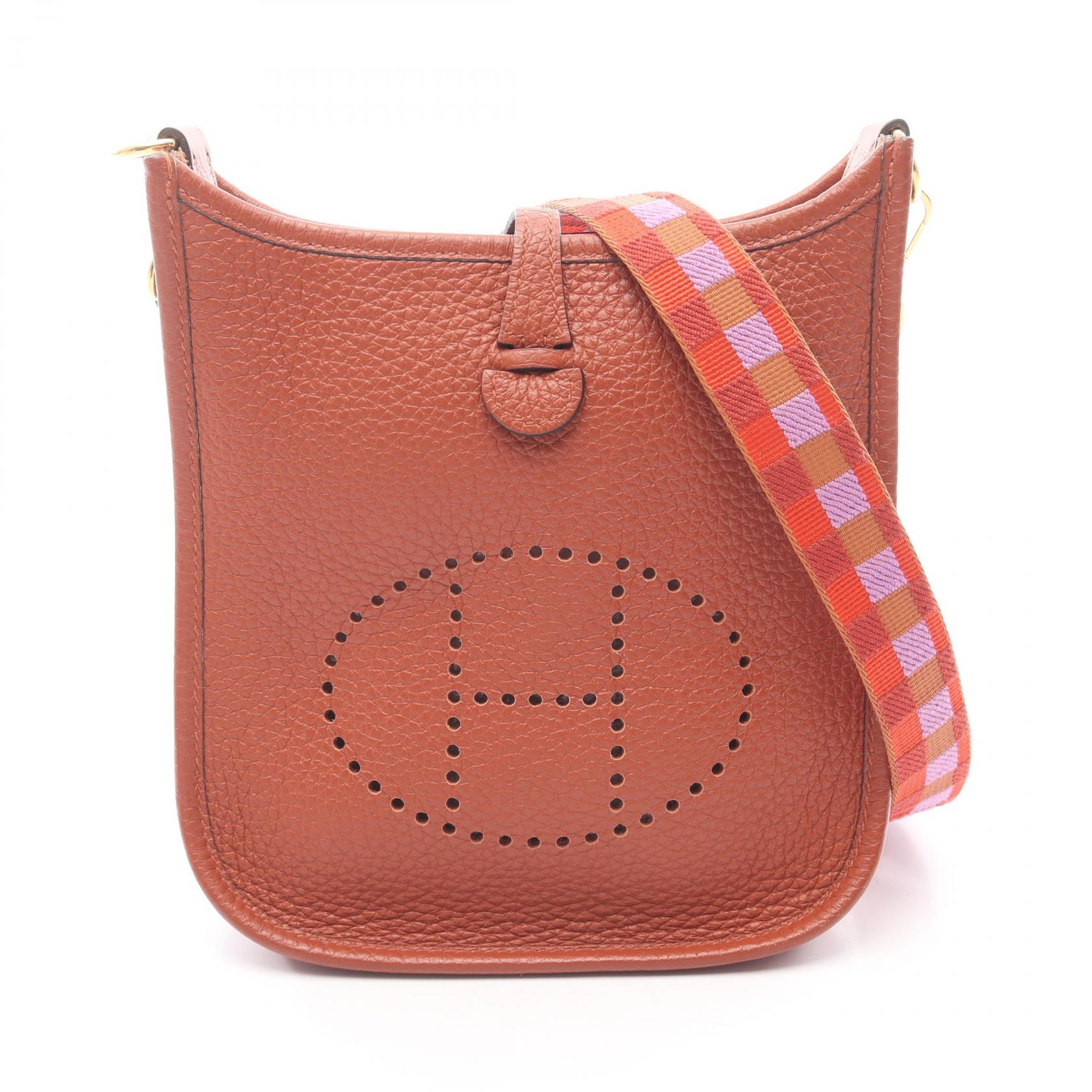 【ポイント5倍｜4/18 0:00～4/20 23:59】エルメス HERMES エヴリンアマゾンTPM ショルダーバッグ バッグ レザー トリヨンクレマンス トリヨンクレマンス レディース ブラウン系 【中古】