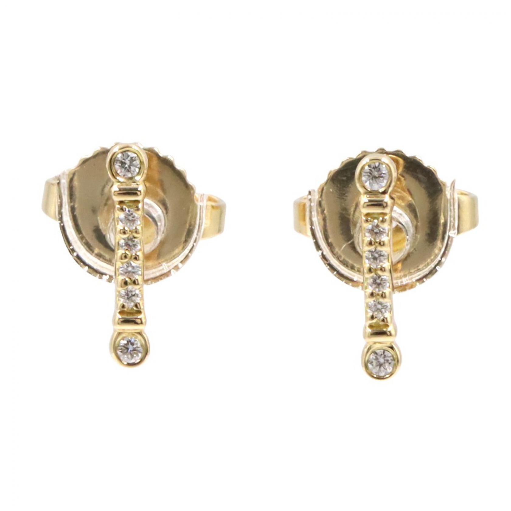 ≪5％OFFクーポン対象＆まとめ買い10%OFF≫ティファニー TIFFANY＆CO フルールドリス ダイヤ ピアス ピアス ジュエリー K18（イエローゴールド） ダイヤモンド レディース ゴールド系 / クリア系 【中古】