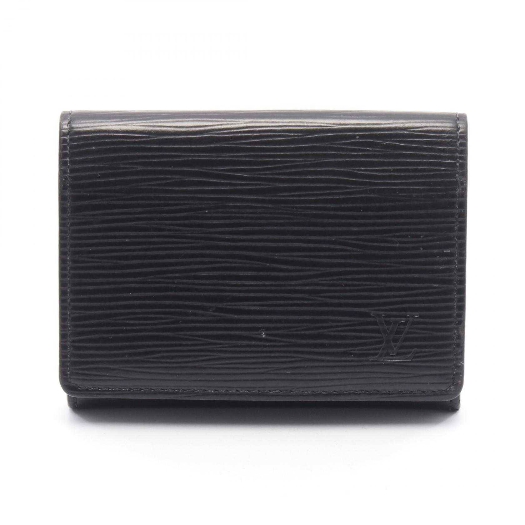 【ポイント5倍｜4/18 0:00～4/20 23:59】ルイ・ヴィトン LOUIS VUITTON アンヴェロップ カルト ドゥ ヴィジット カードケース アクセサリー レザー エピ メンズ ブラック系 M60652 【中古】