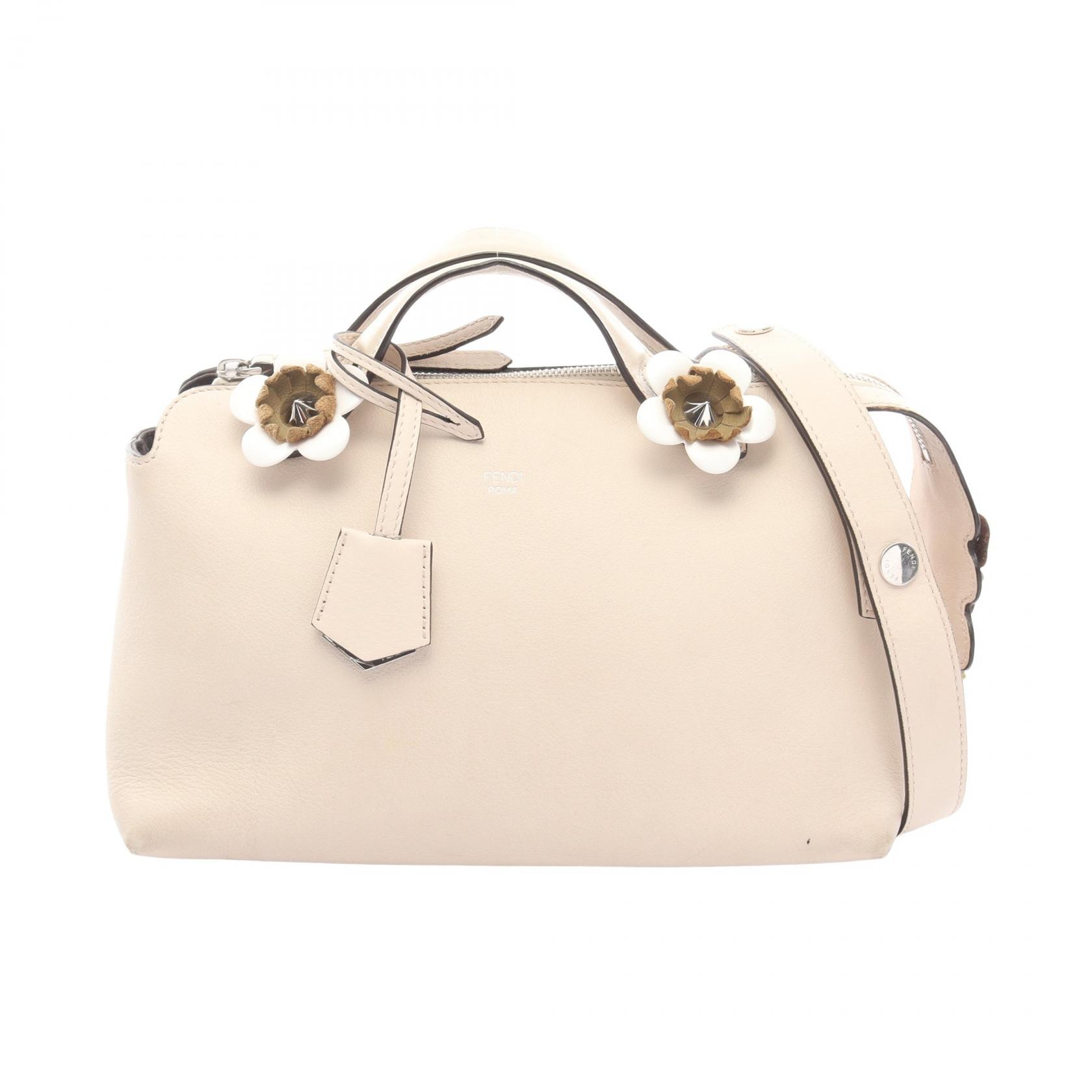 ≪5％OFFクーポン対象＆まとめ買い10%OFF≫フェンディ FENDI BY THE WAY MEDIUM バイザウェイ ミディアム フラワー 2WAY ハンドバッグ バッグ レザー レディース アイボリー系 8BL124 【中古】