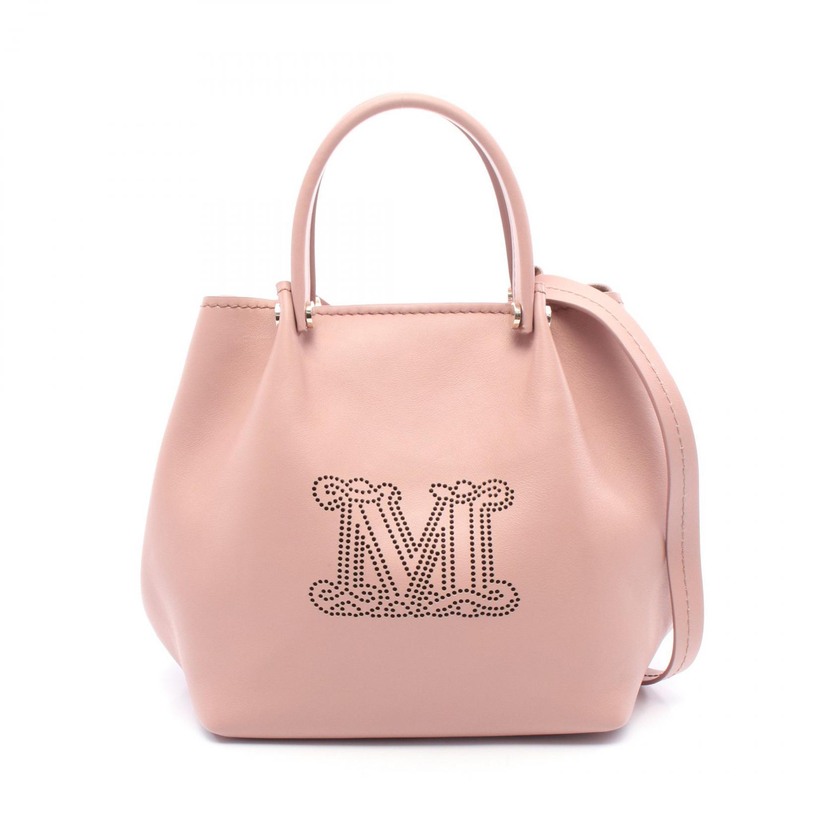 ≪5%OFFクーポン&まとめ買い10% ~7/26 9:59〆≫マックスマーラ MAX MARA 2WAY ショルダーバッグ バッグ レザー レディース ピンク系 【中古】|BRANDOFF TOKYO