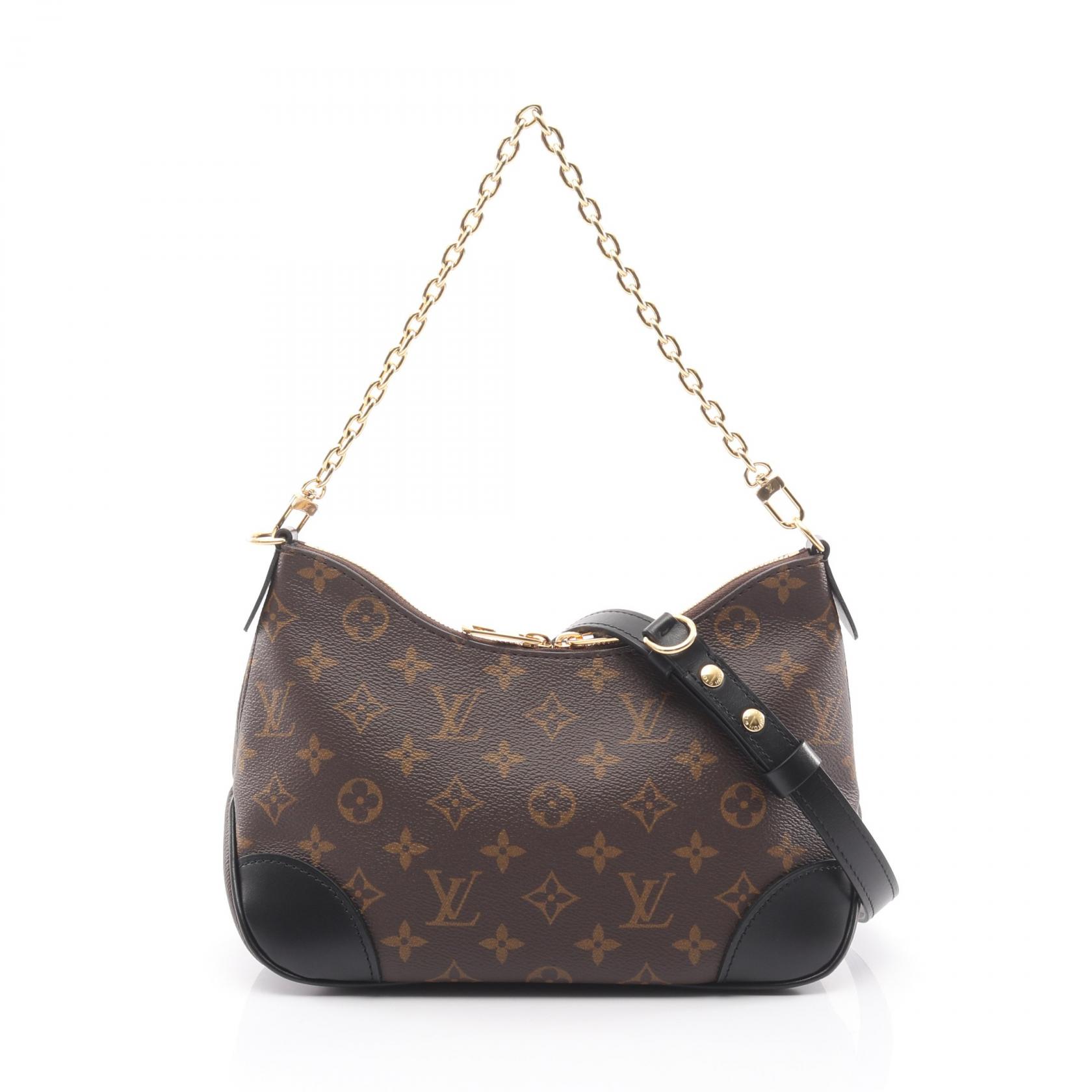 ≪5％OFFクーポン対象＆まとめ買い10%OFF≫ルイ・ヴィトン LOUIS VUITTON ブーローニュ NM 2WAY ハンドバッグ バッグ PVCコーティングキャンバス レザー モノグラム レディース ブラウン系 / ブラック系 M45831 【中古】