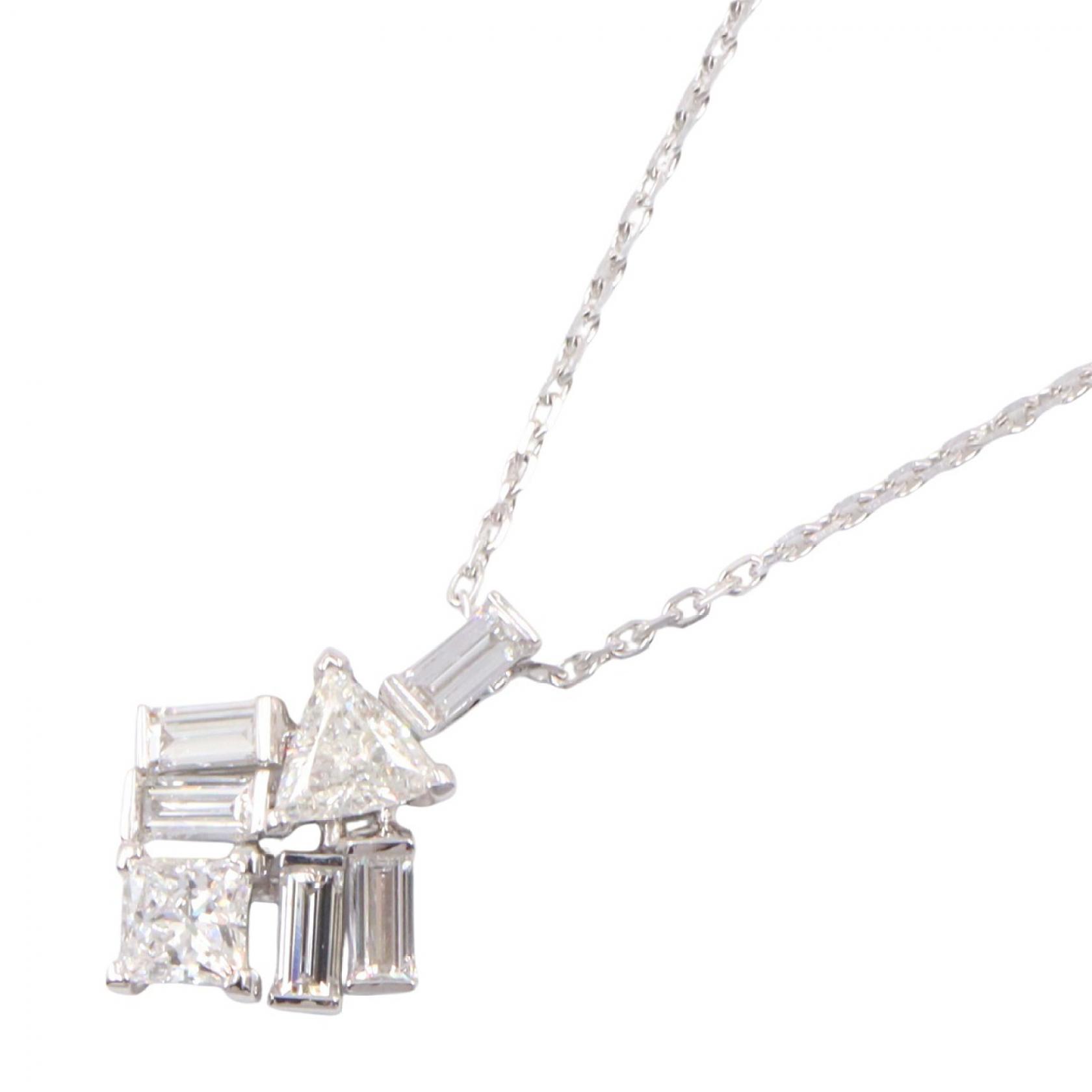 ≪5%OFFクーポン＆まとめ買い10% ～7/26 9:59〆≫カルティエ CARTIER ダイヤ リフレクション ネックレス ネックレス ジュエリー K18WG（ホワイトゴールド） ダイヤモンド レディース シルバー系 / クリア系 【中古】｜BRANDOFF TOKYO