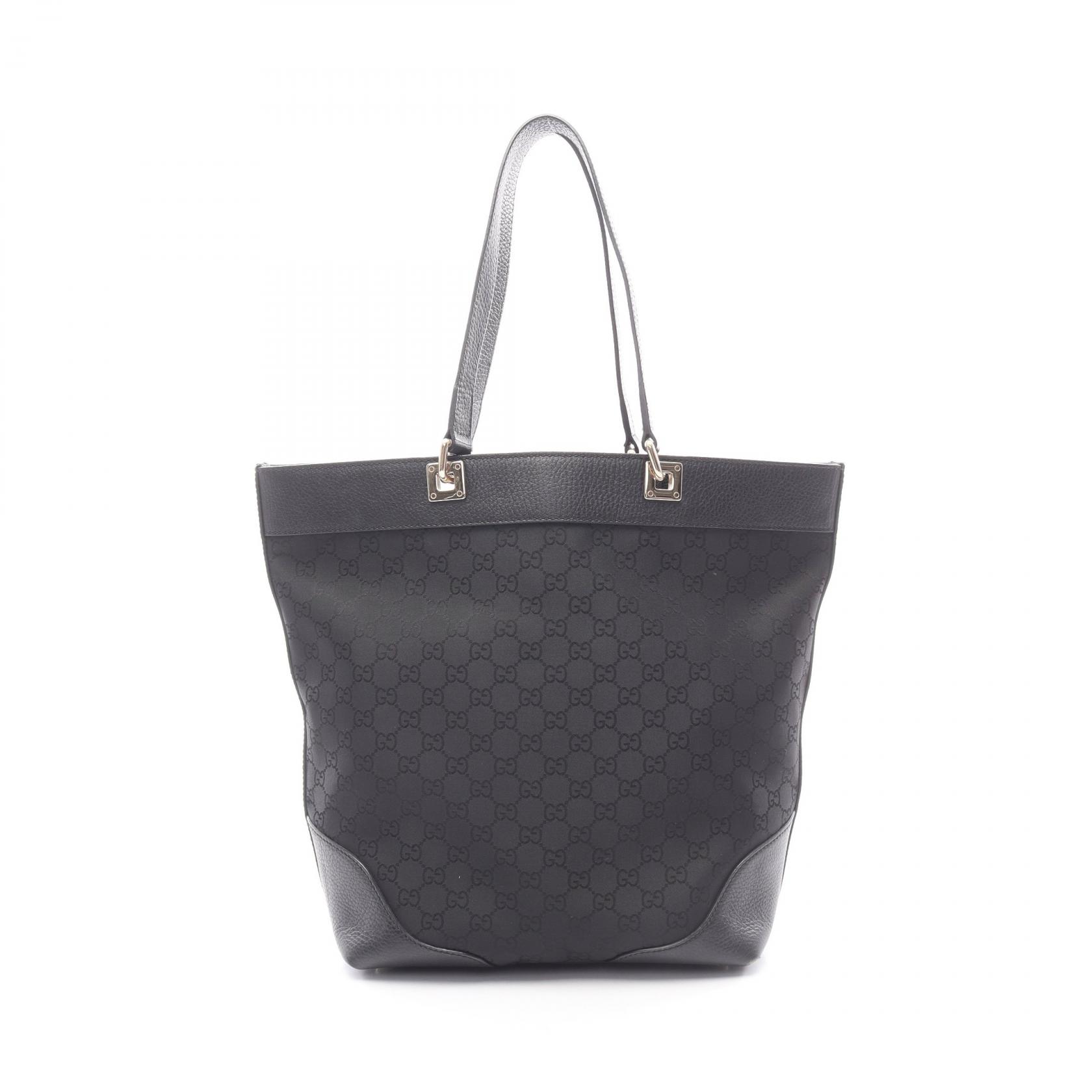 グッチ GUCCI GG柄 トートバッグ バッグ ナイロン レザー レディース ブラック系 272377 【中古】｜BRANDOFF TOKYO