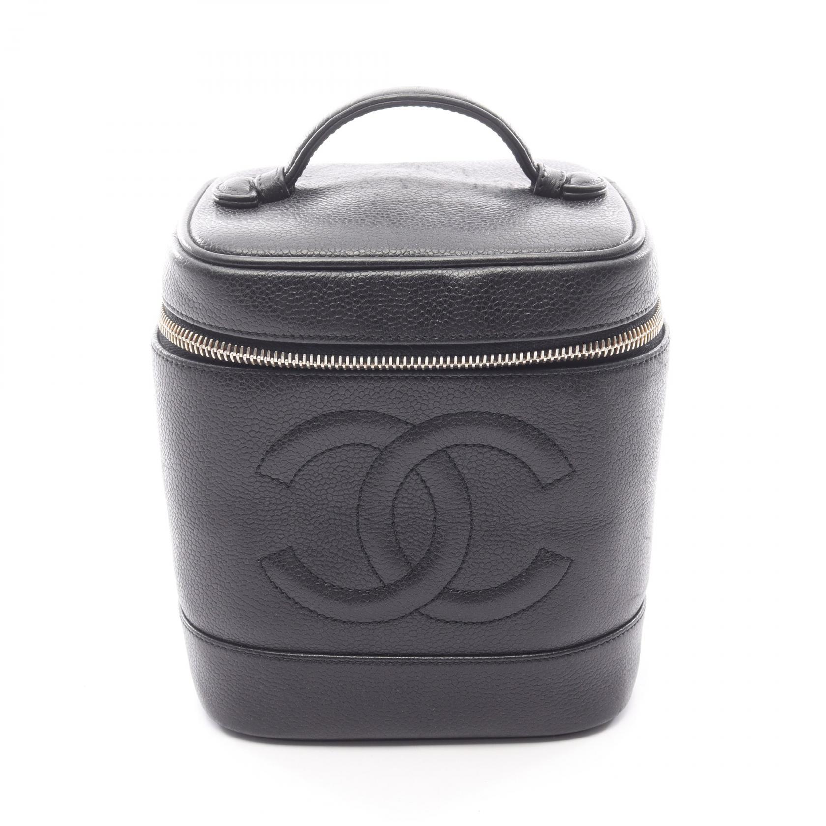 ≪5％OFFクーポン対象＆まとめ買い10%OFF≫シャネル CHANEL ココマーク ハンドバッグ バッグ キャビアスキン(グレインドカーフ) レディース ブラック系 【中古】