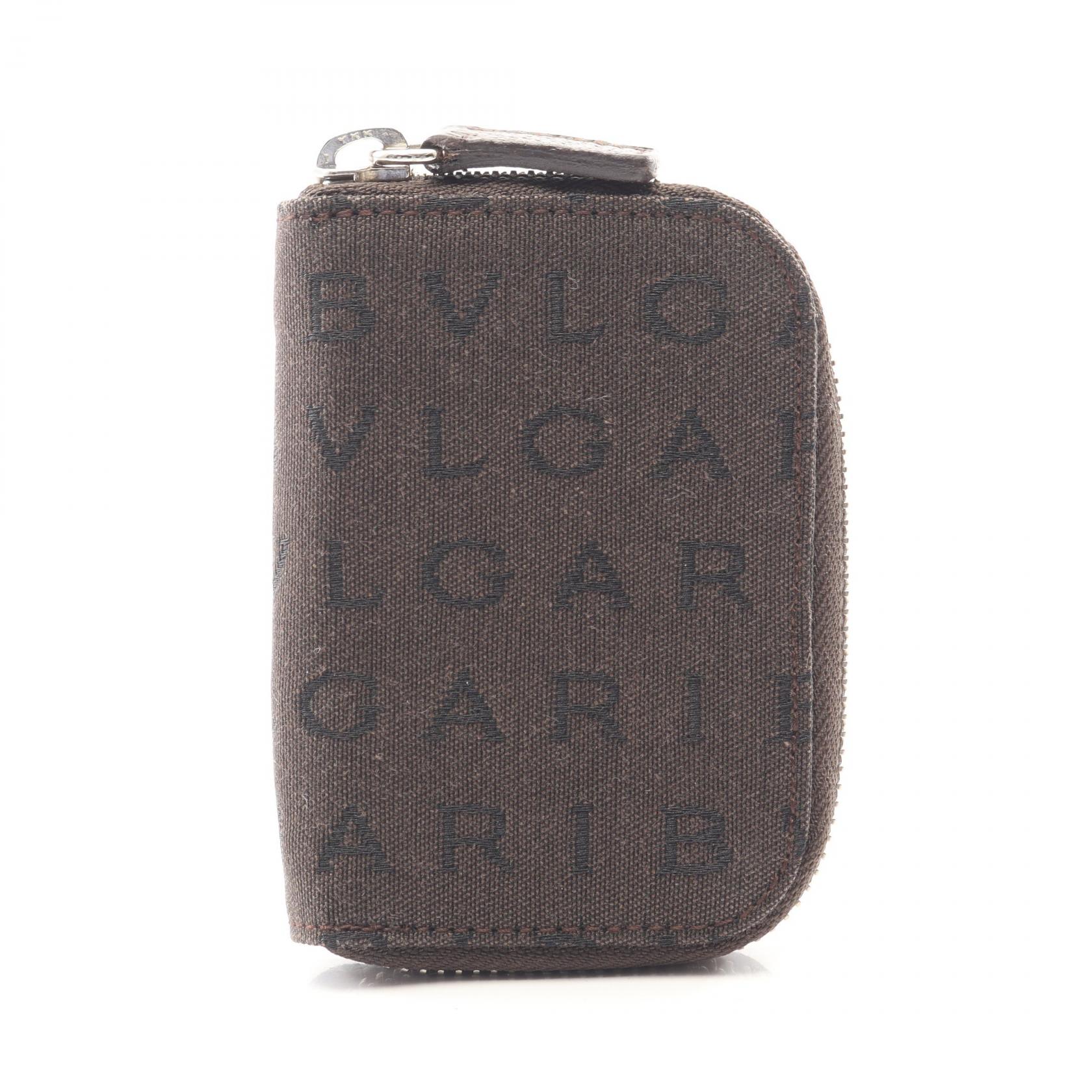 ブルガリ BVLGARI ロゴマニア 6連 キーケース アクセサリー キャンバス レディース ブラウン系 【中古】