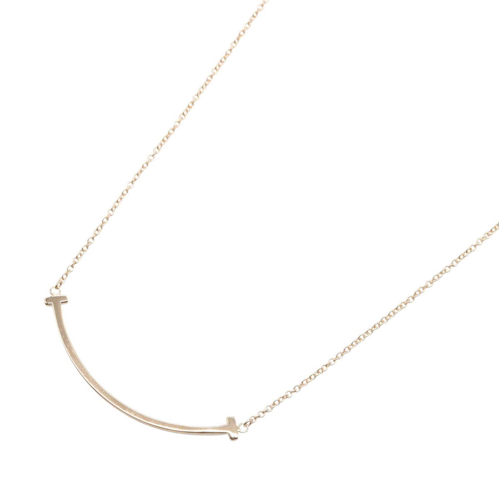 ティファニー TIFFANY＆CO Tスマイルスモール ネックレス ネックレス ジュエリー K18PG（ピンクゴールド） レディース ゴールド系 60011679 【中古】｜BRANDOFF TOKYO