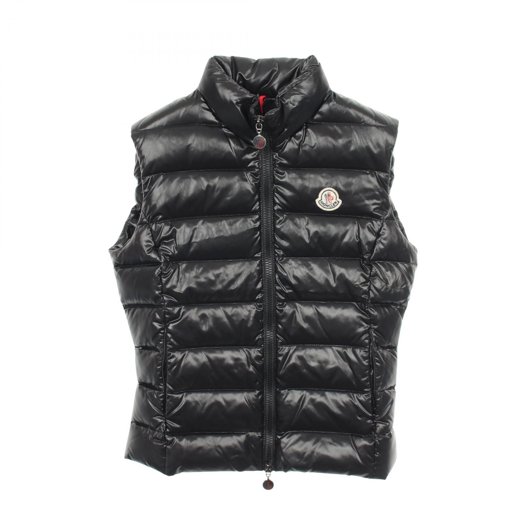 【ポイント5倍｜4/18 0:00～4/20 23:59】モンクレール MONCLER GHANY ガーニー ダウンベスト 衣料品 アウター ナイロン レディース ブラック系 【中古】 50,400円