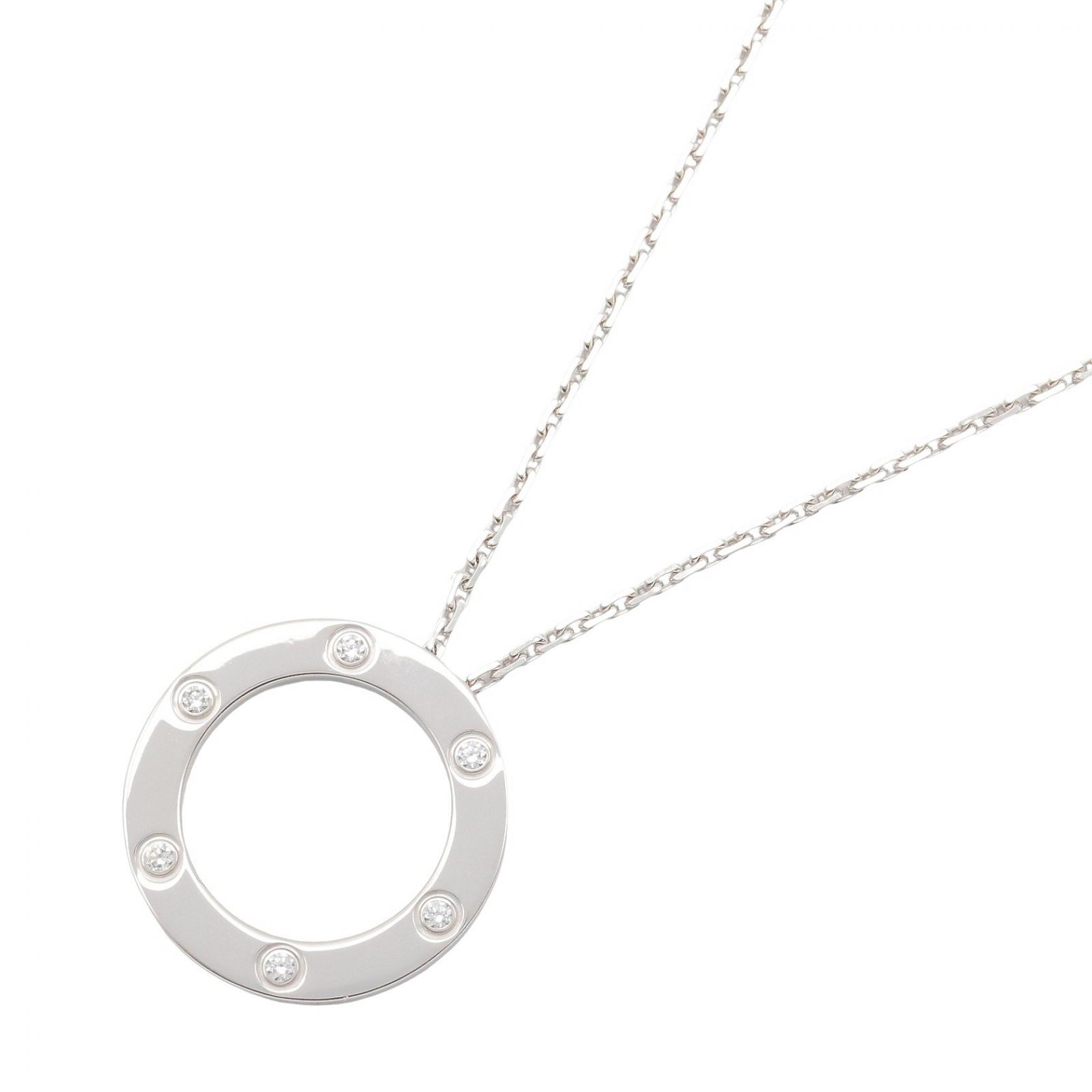 ≪5%OFFクーポン&まとめ買い10% ~7/26 9:59〆≫カルティエ CARTIER ラブサークル 6PD ネックレス ネックレス ジュエリー K18WG(ホワイトゴールド) ダイヤモンド レディース クリア系 / シルバー系 【中古】|BRANDOFF TOKYO