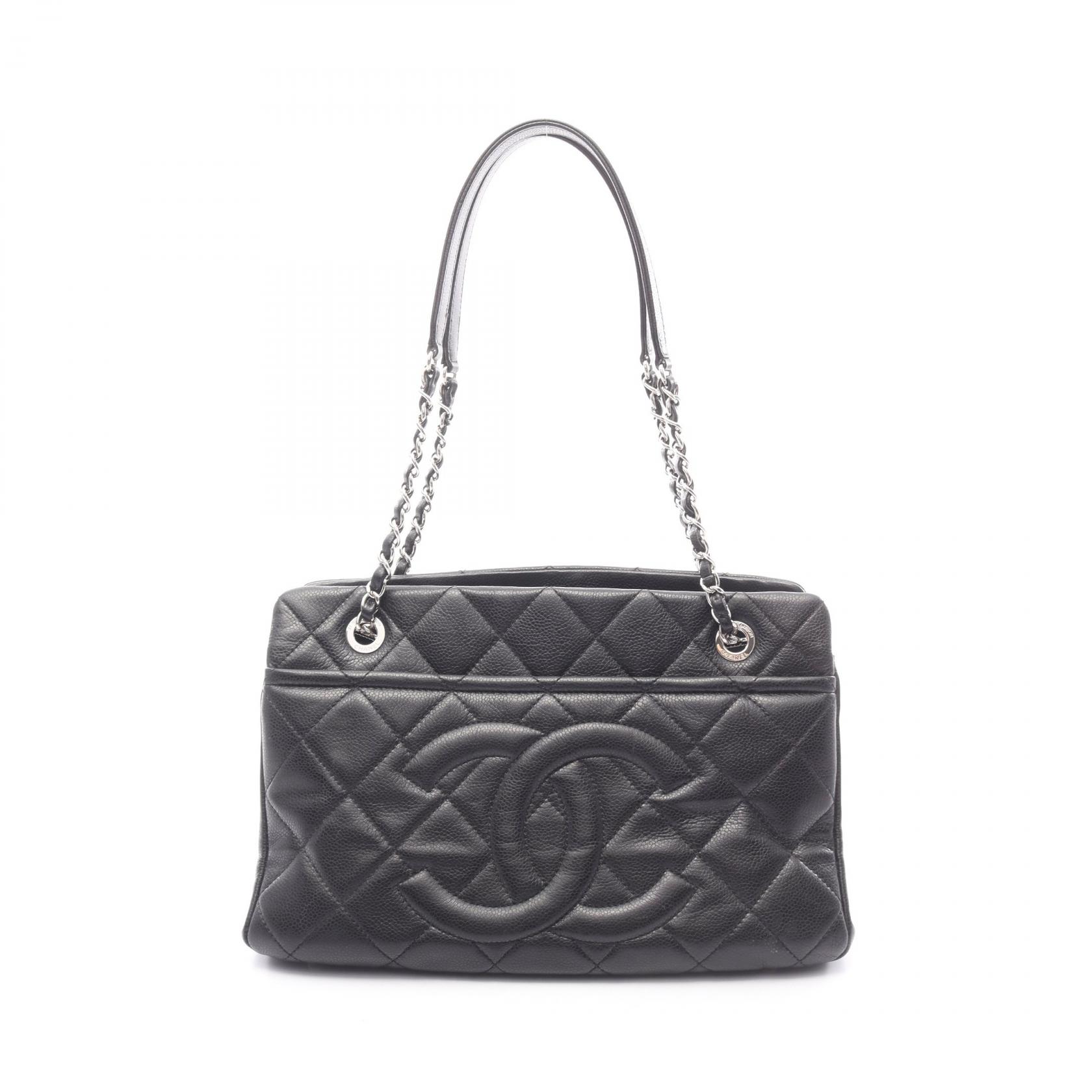 【ポイント5倍｜4/18 0:00～4/20 23:59】シャネル CHANEL マトラッセ ショルダーバッグ バッグ カーフ（牛革） レディース ブラック系 【中古】