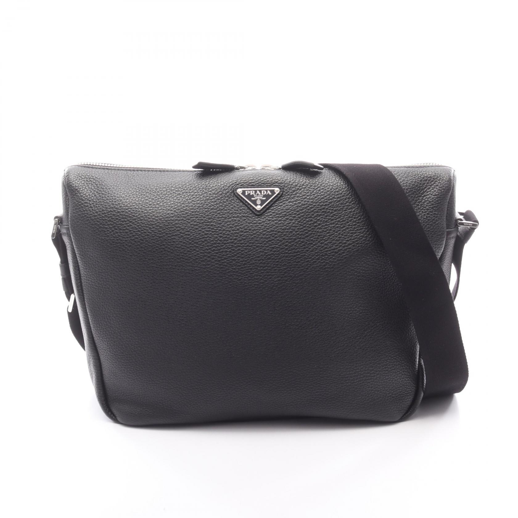 【ポイント5倍｜4/18 0:00～4/20 23:59】プラダ PRADA VIT.DAINO ショルダーバッグ バッグ レザー レディース ブラック系 【中古】