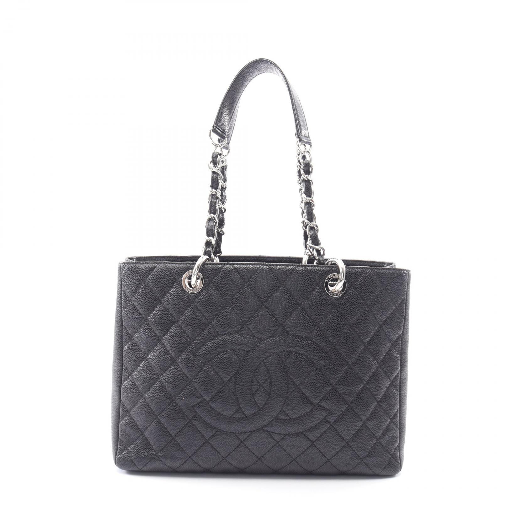 【3万円OFFクーポン対象】シャネル CHANEL マトラッセ グランドショッピング GST トートバッグ バッグ カーフ（牛革） レディース ブラック系 A50995 【中古】