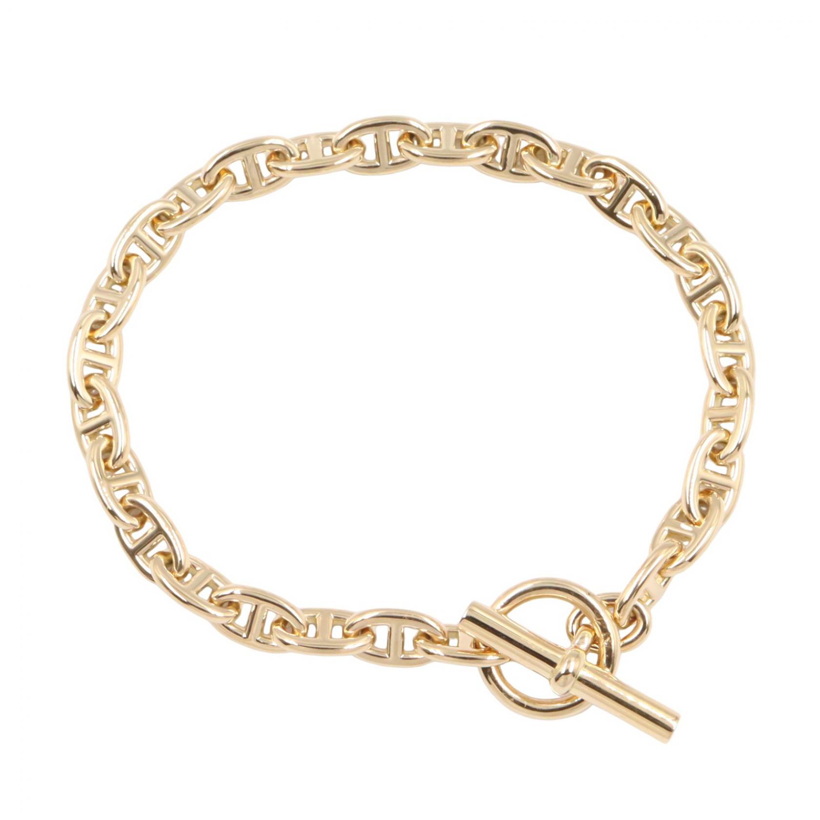 【ポイント5倍｜4/18 0:00～4/20 23:59】エルメス HERMES シェーヌダンクル TPM ブレスレット ブレスレット アクセサリー K18（イエローゴールド） レディース ゴールド系 【中古】