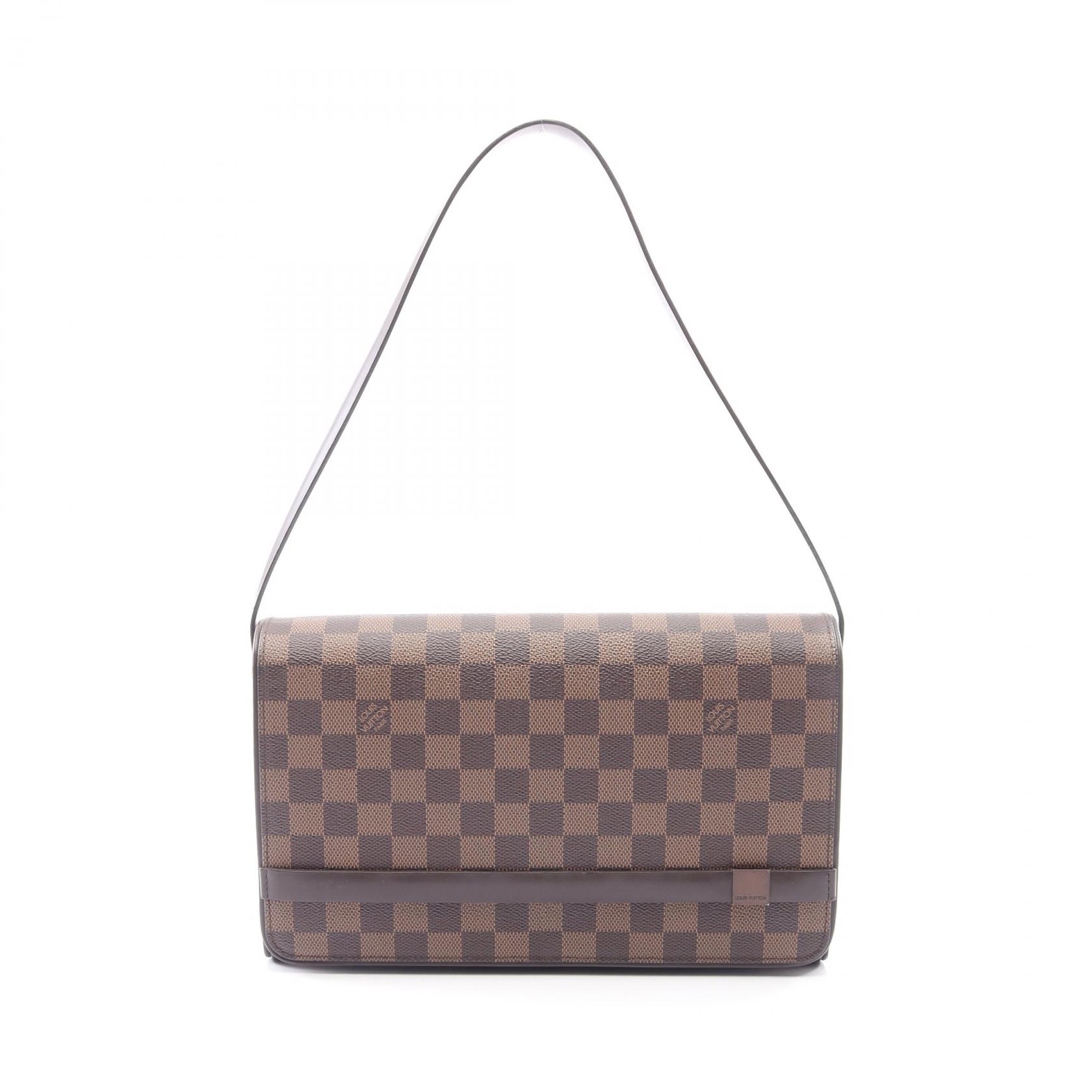 ルイ・ヴィトン LOUIS VUITTON トライベッカ ロン ショルダーバッグ バッグ PVCコーティングキャンバス レザー ダミエ レディース ブラウン系 N51160 【中古】