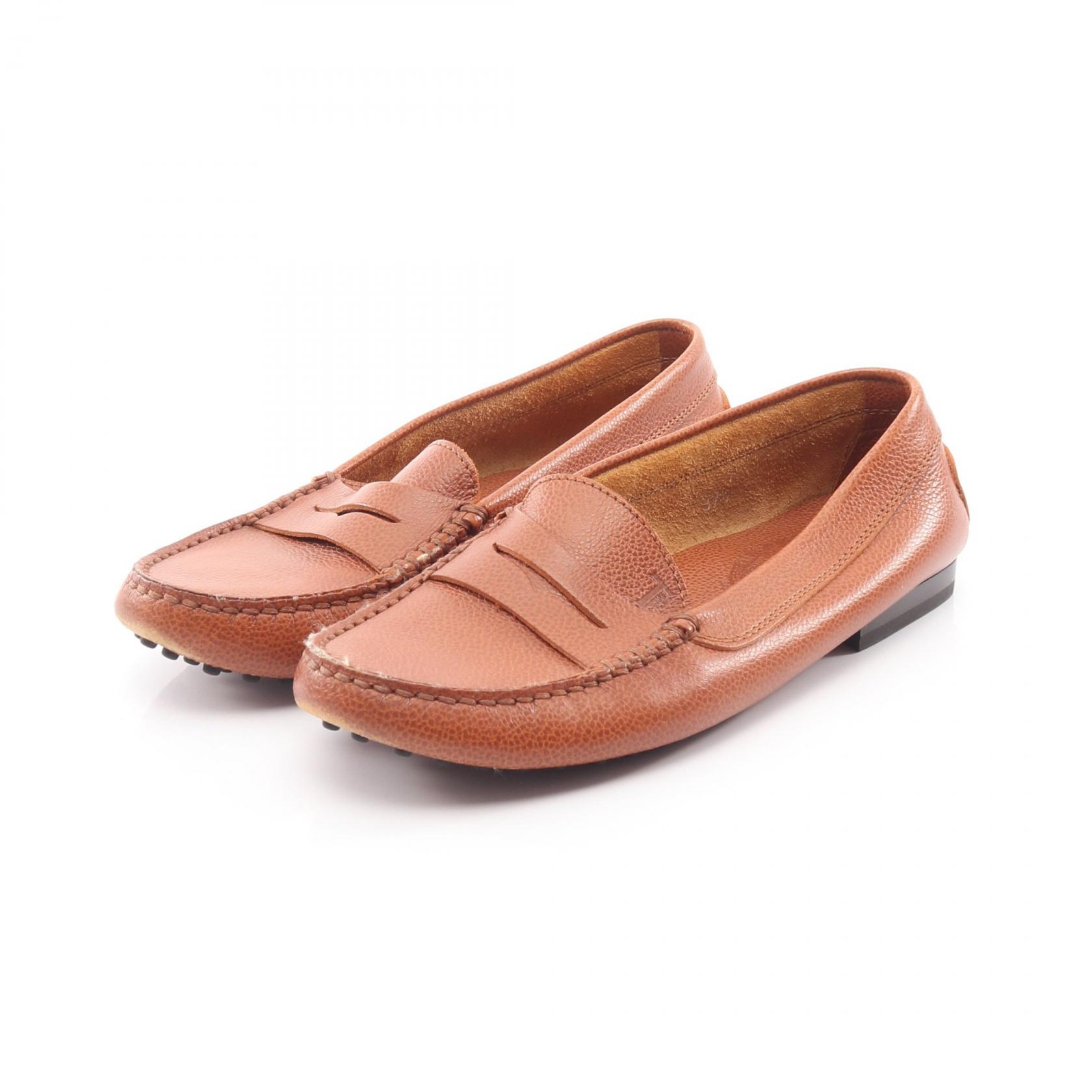 トッズ TOD'S カジュアルシューズ 靴 レザー レディース ブラウン系 【中古】