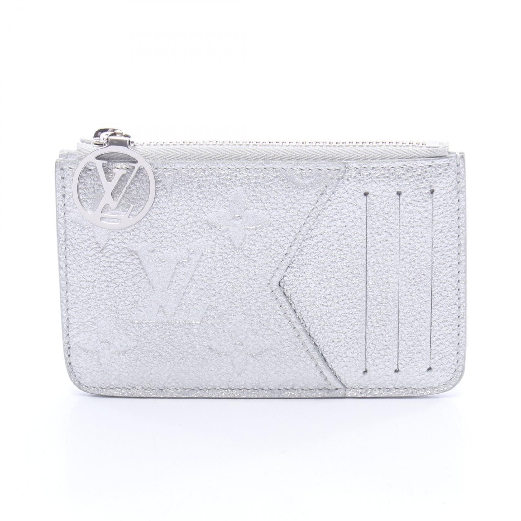 【ポイント5倍｜4/18 0:00～4/20 23:59】ルイ・ヴィトン LOUIS VUITTON ポルトカルト ロミー コインケース 財布 レザー モノグラム・アンプラント レディース シルバー系 M26513 【中古】