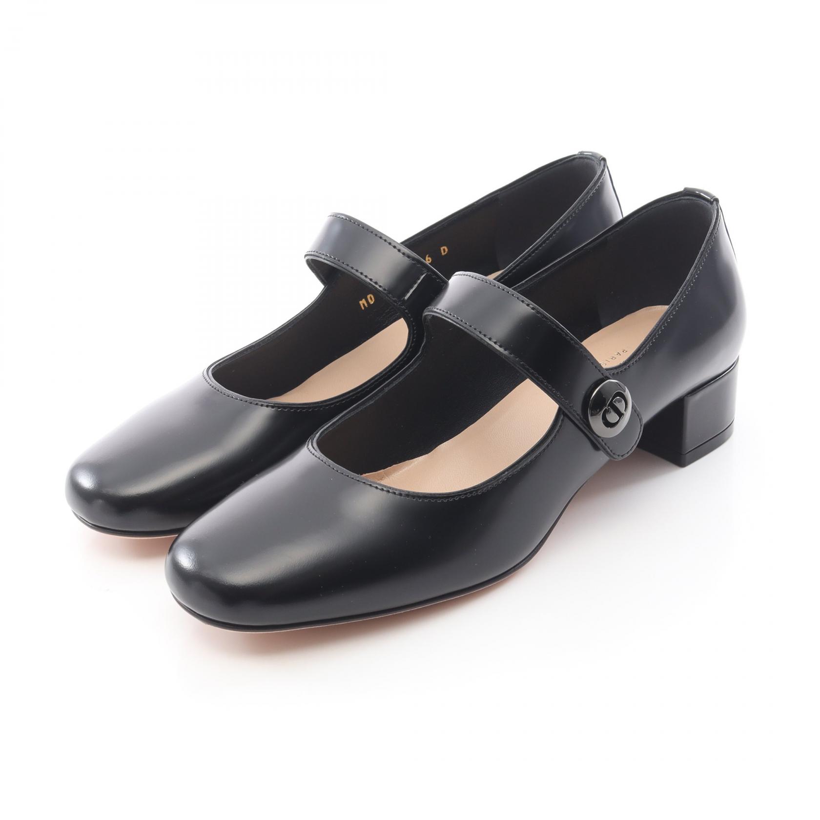【2千円OFFクーポン対象】クリスチャンディオール Christian Dior D-DOLL パンプス 靴 レザー レディース ブラック系 KWB706ACA90036 【中古】