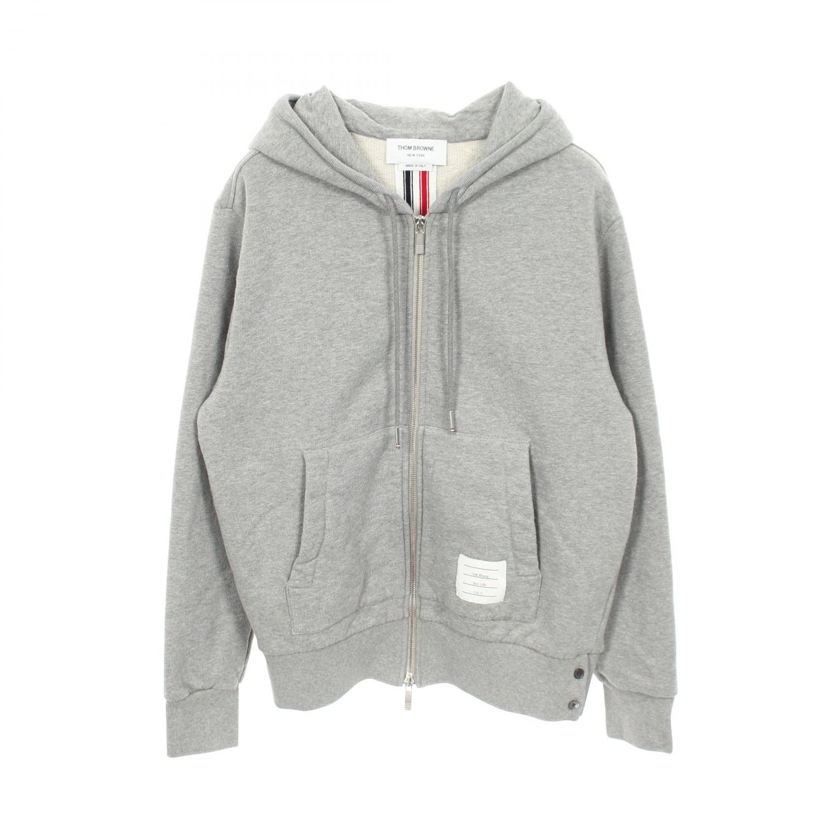 ≪5%OFFクーポン&まとめ買い10% ~7/26 9:59〆≫トムブラウン THOM BROWNE ループバッグジャージ パーカー 衣料品 トップス コットン メンズ レディース グレー系 【中古】|BRANDOFF TOKYO