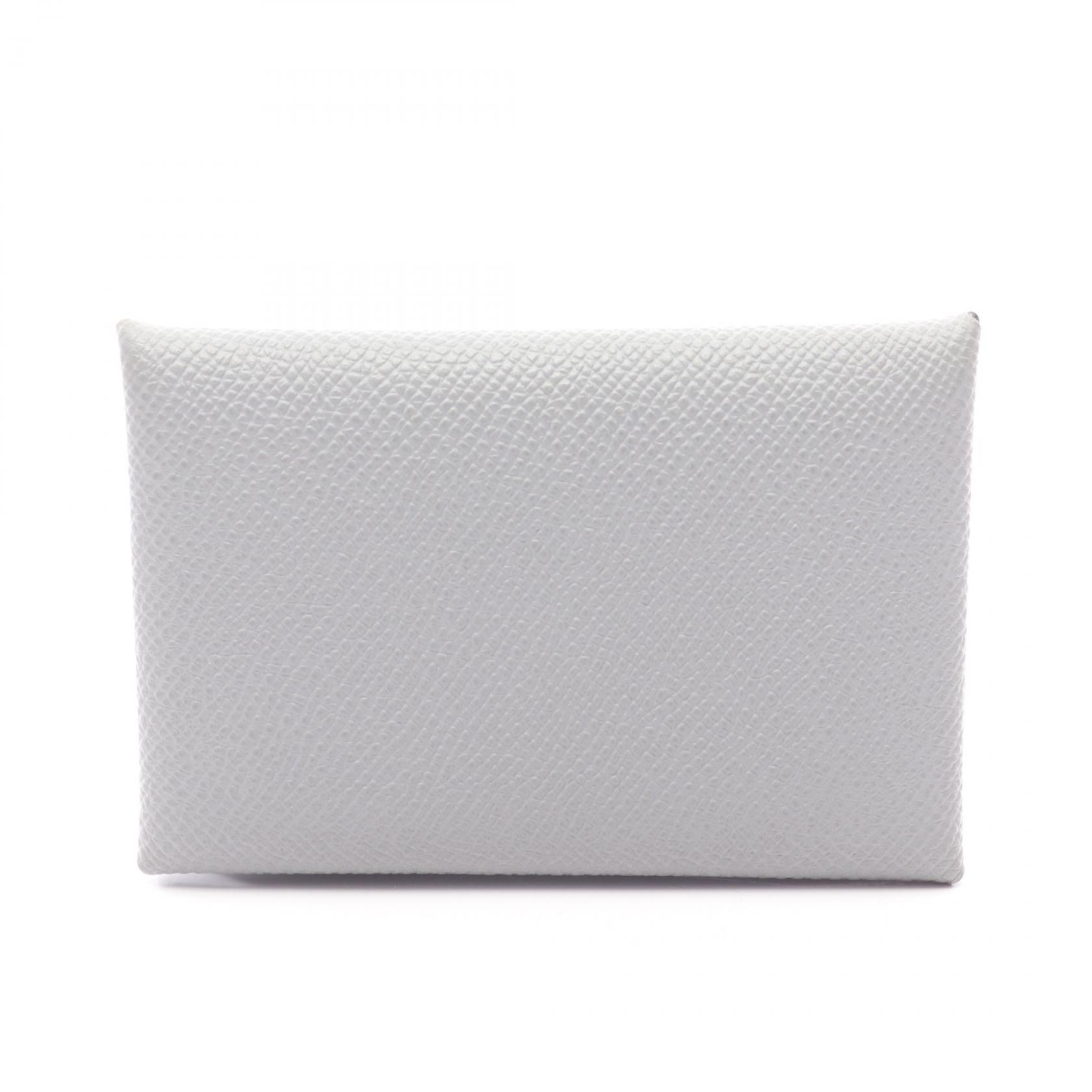 【ポイント5倍｜4/18 0:00～4/20 23:59】エルメス HERMES カルヴィ ブルーグラシエ コインケース 財布 レザー ヴォーエプソン レディース ブルー系 【中古】