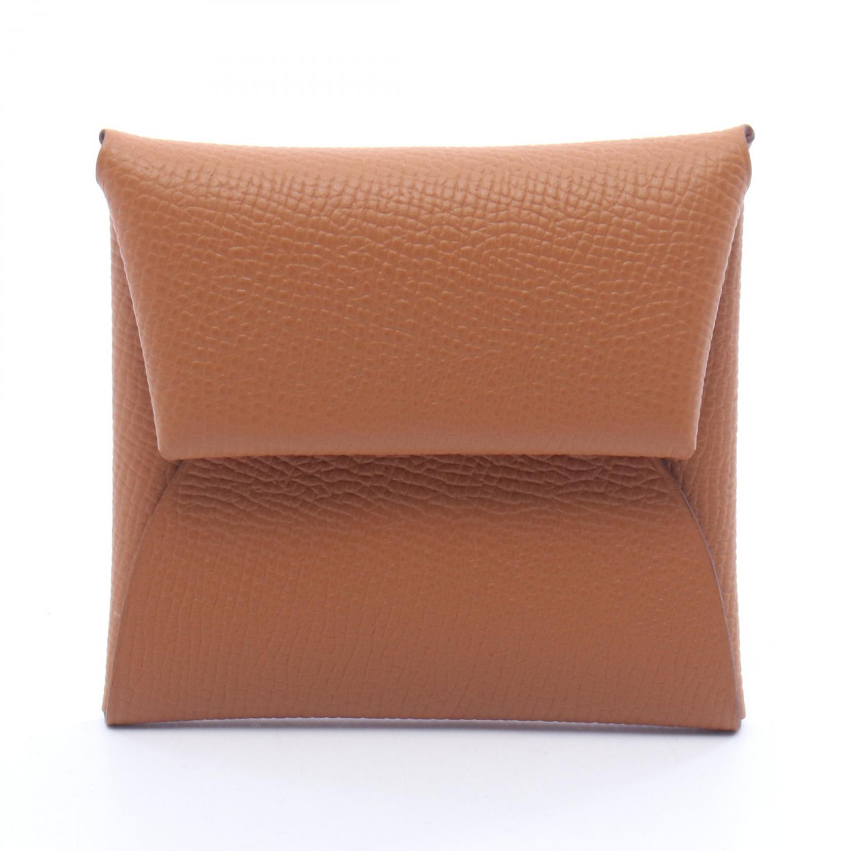 【ポイント5倍｜4/18 0:00～4/20 23:59】エルメス HERMES バスティア コインケース 財布 レザー ヴォーエプソン ヴォーエプソン レディース ブラウン系 【中古】