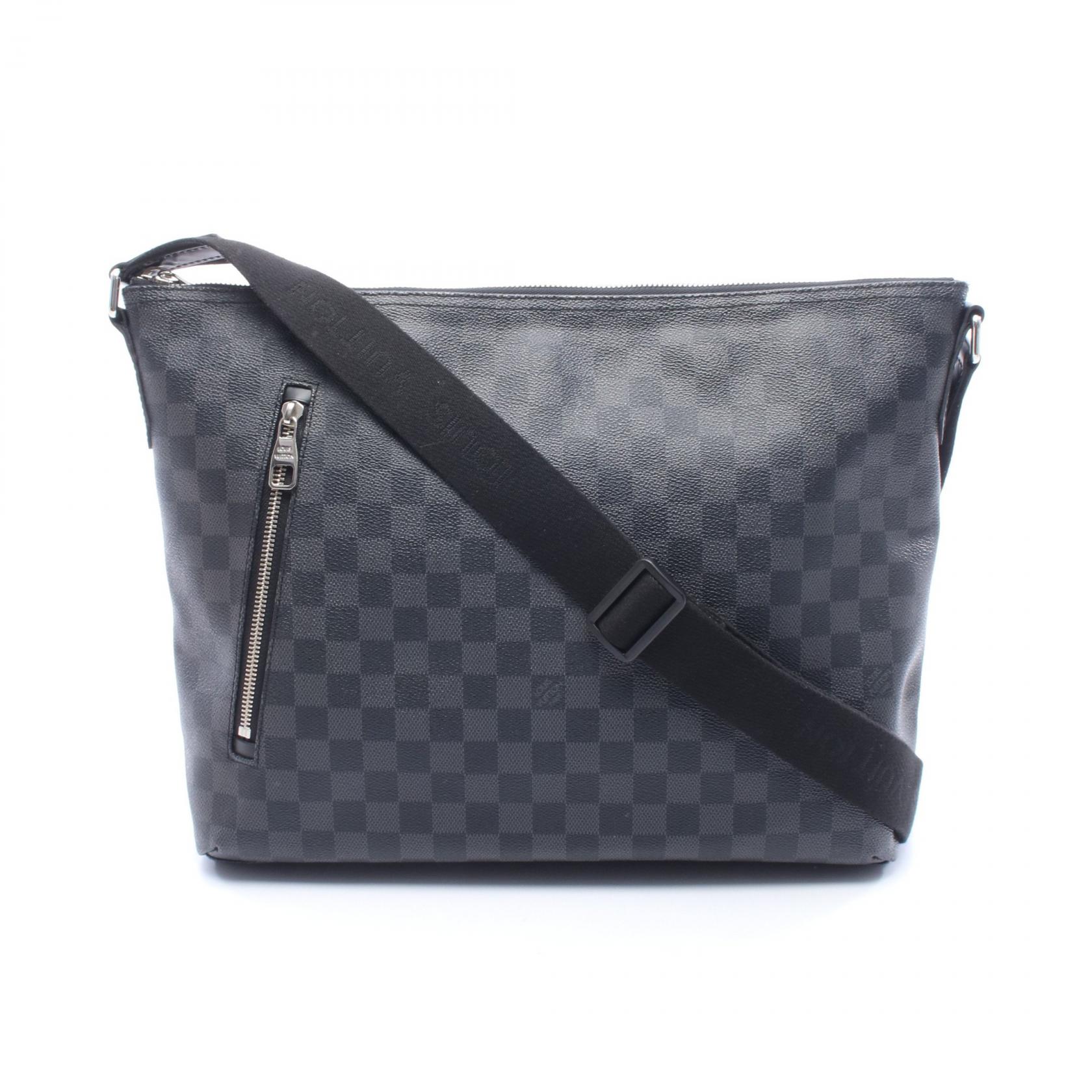 ルイ・ヴィトン LOUIS VUITTON ミックMM ショルダーバッグ バッグ PVCコーティングキャンバス レザー ダミエ・グラフィット メンズ ブラック系 N41106 【中古】
