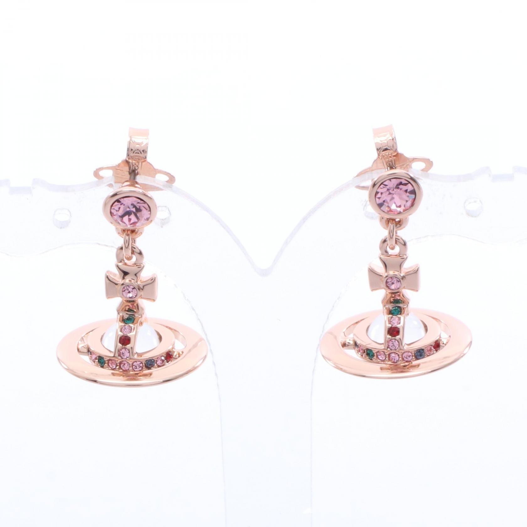【ポイント5倍｜4/18 0:00～4/20 23:59】ヴィヴィアンウエストウッド Vivienne Westwood NEW PETITE ORB ピアス ジュエリー GP（ゴールドメッキ） ラインストーン レディース ゴールド系 / マルチカラー 62020032/G002 【新品】